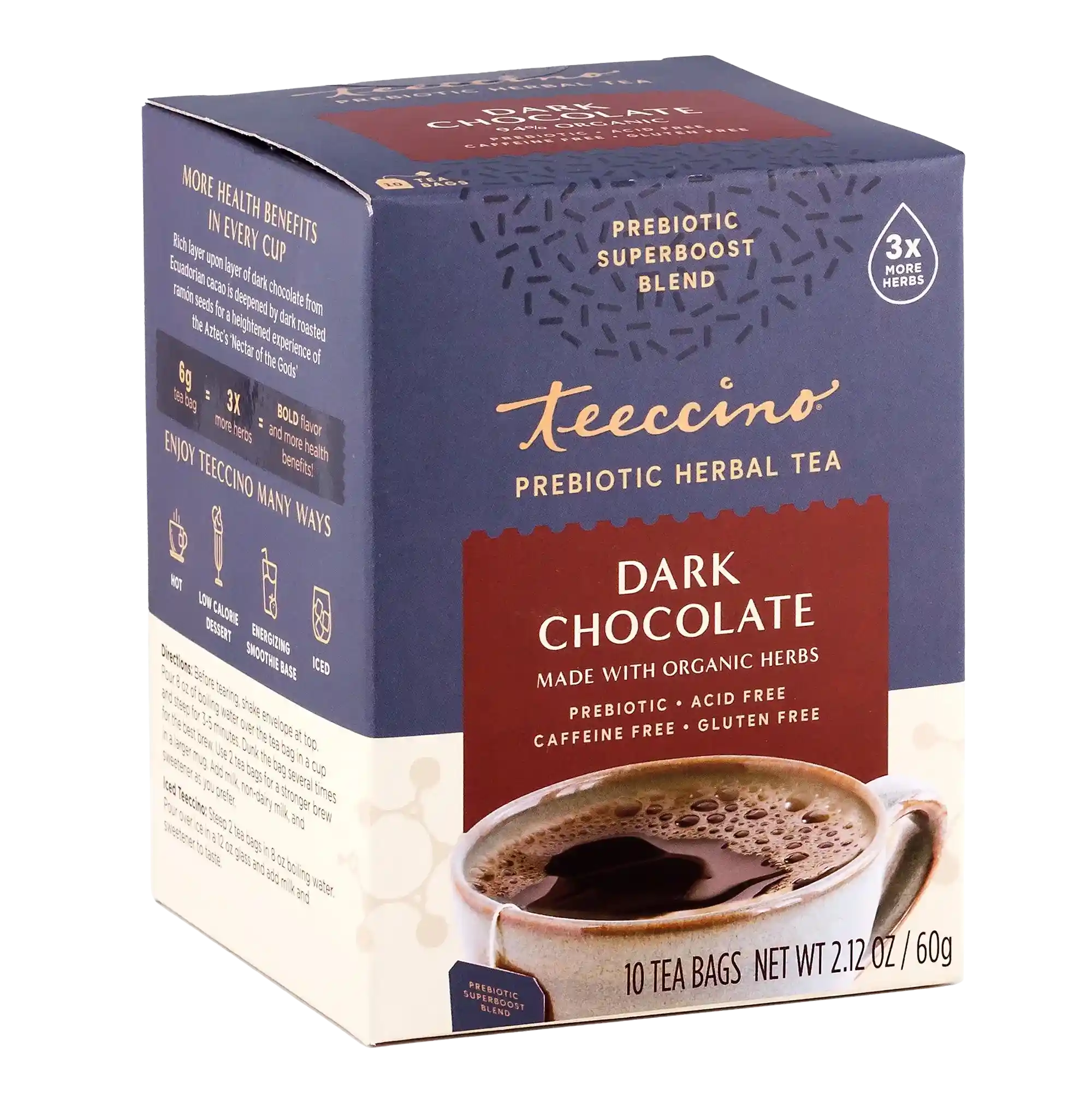 Dark Chocolate Prebiotic SuperBoost Herbal Tea - Image 4