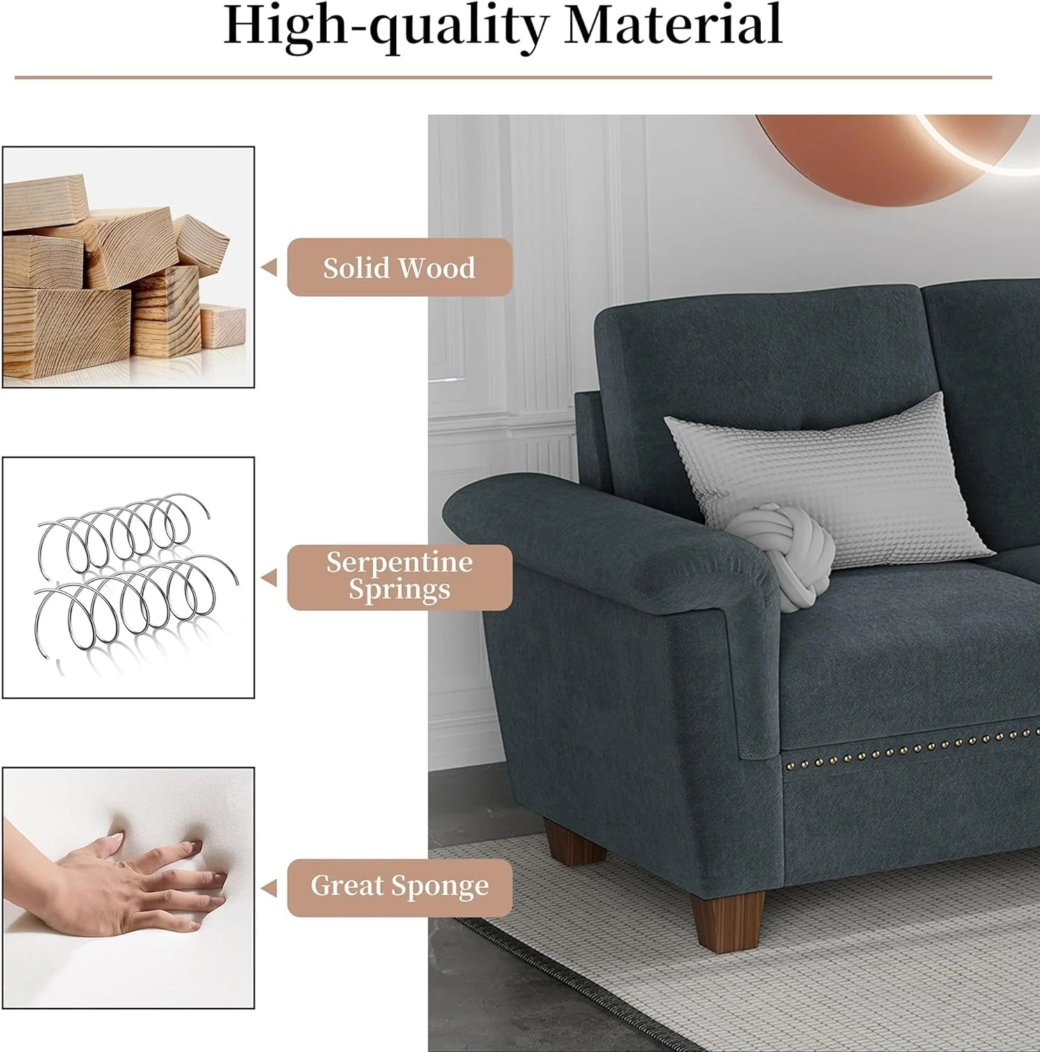 Dark Gray L-Shaped Sectional Sofa with Hidden Storage & Chaise - Image 5