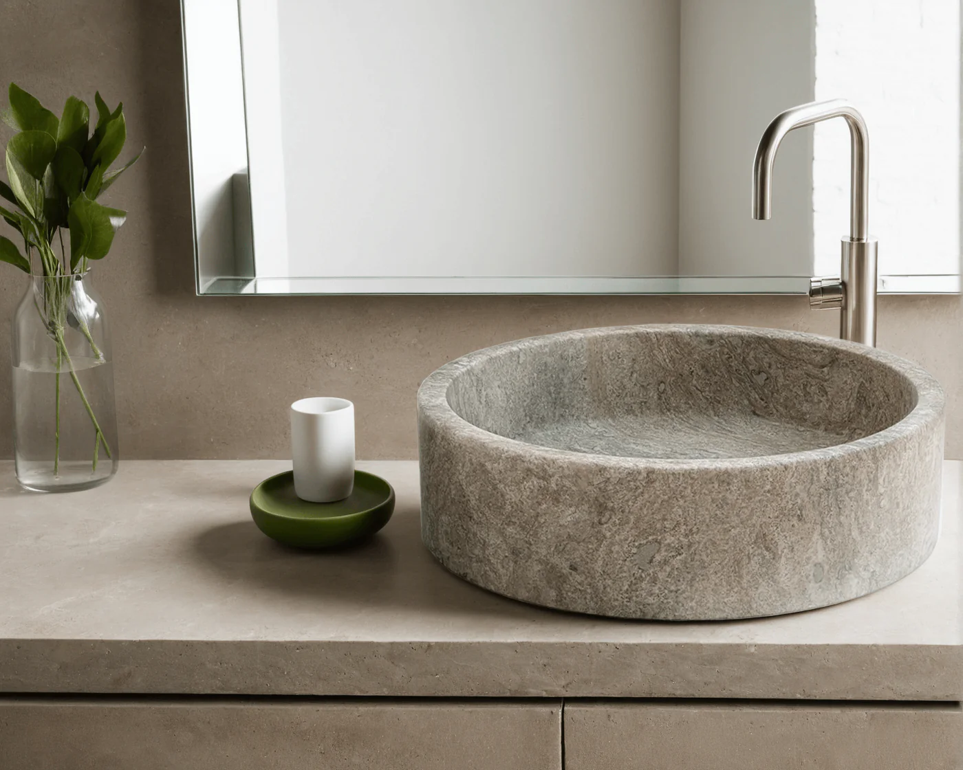 Dark Travertine Sink