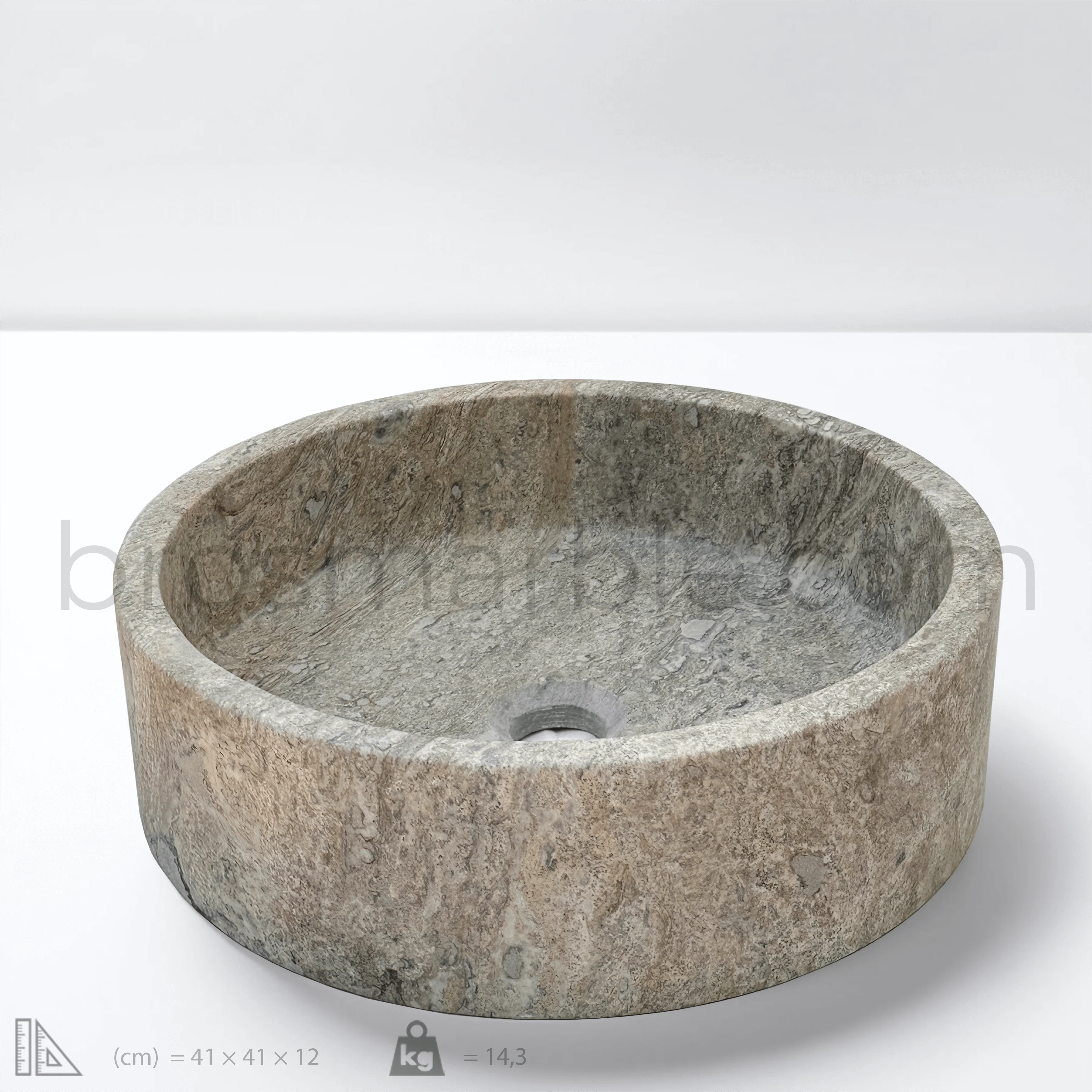 Dark Travertine Sink - Image 4