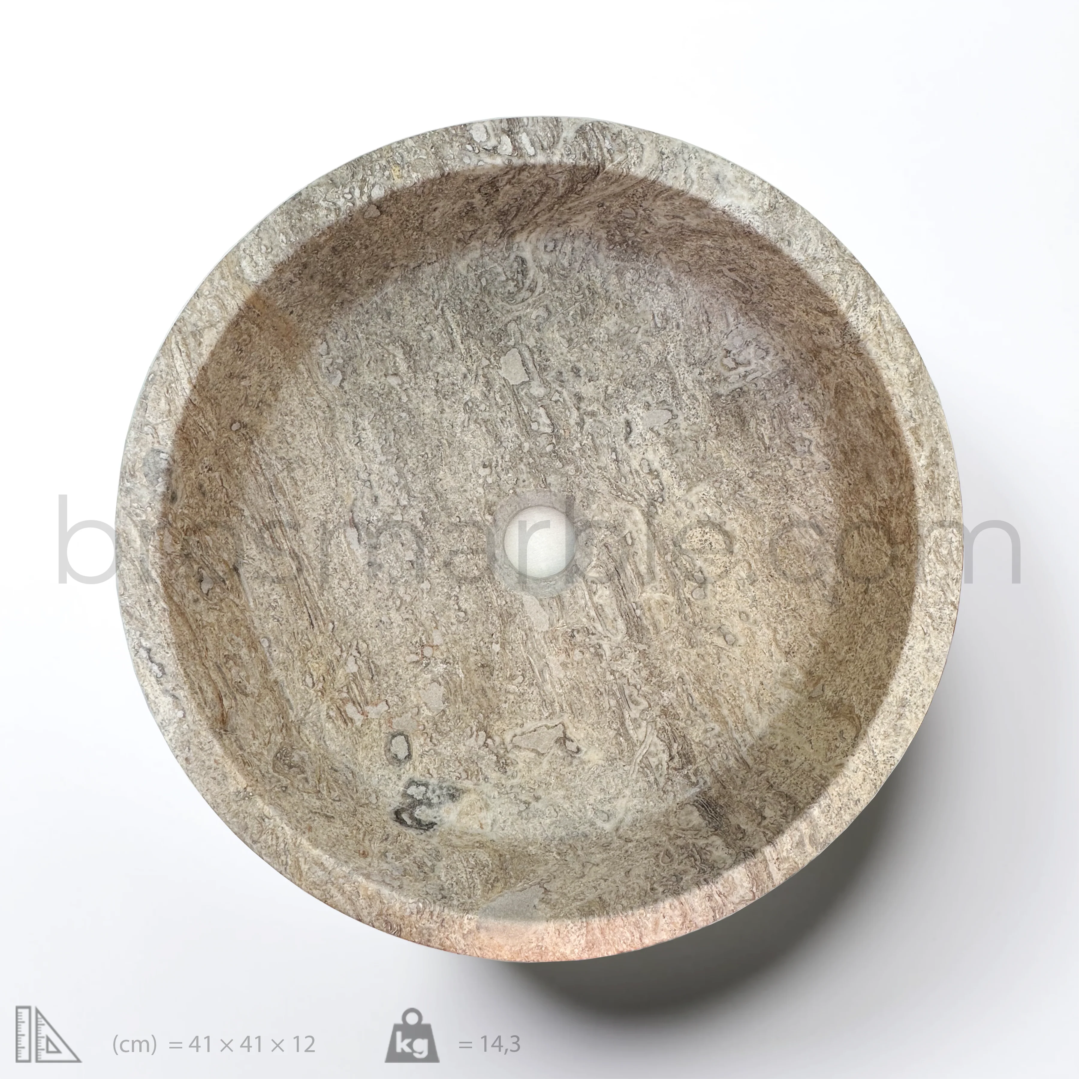 Dark Travertine Sink - Image 5