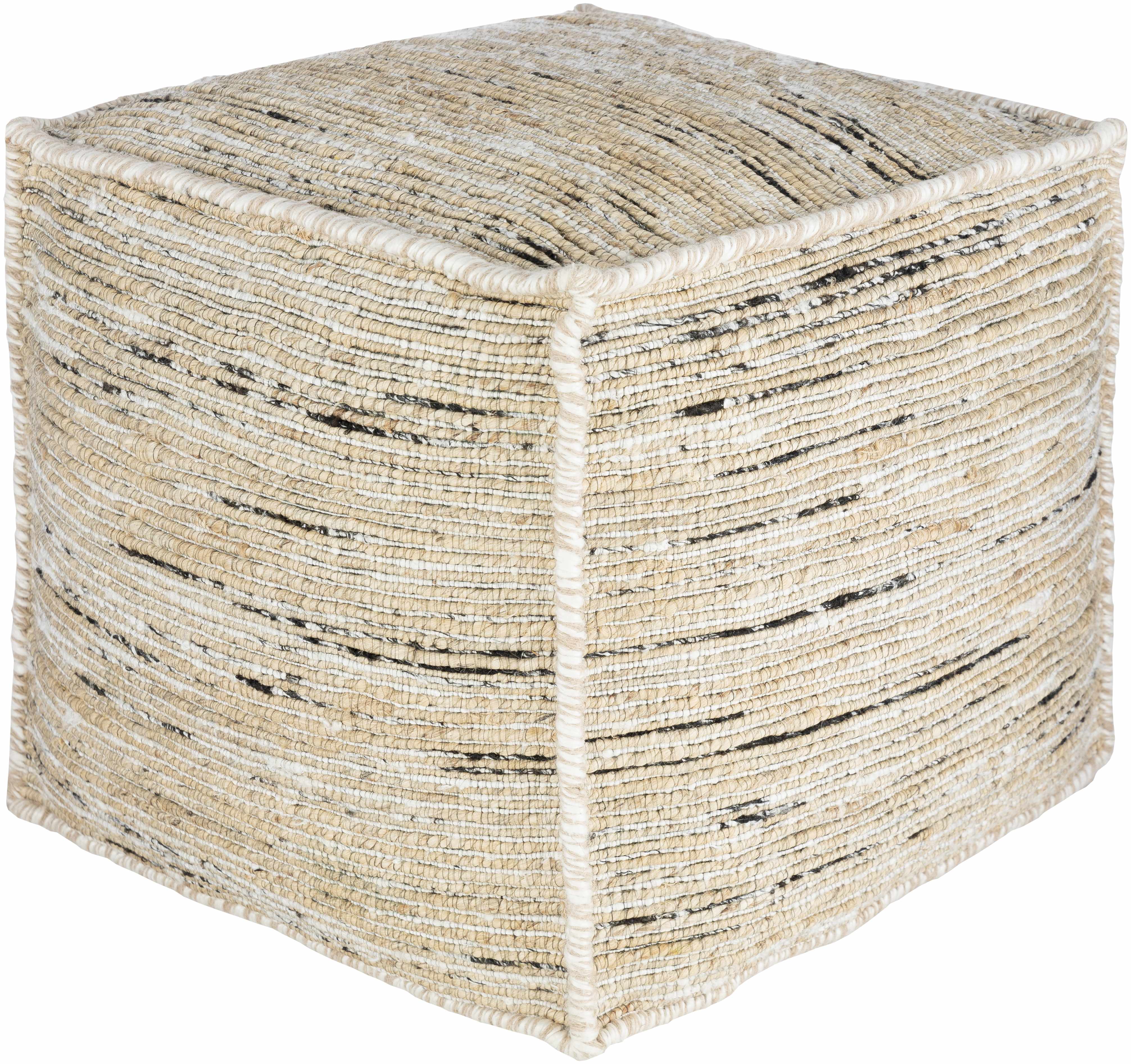 Deckers Rustic Striped Rectangular Pouf - Image 2