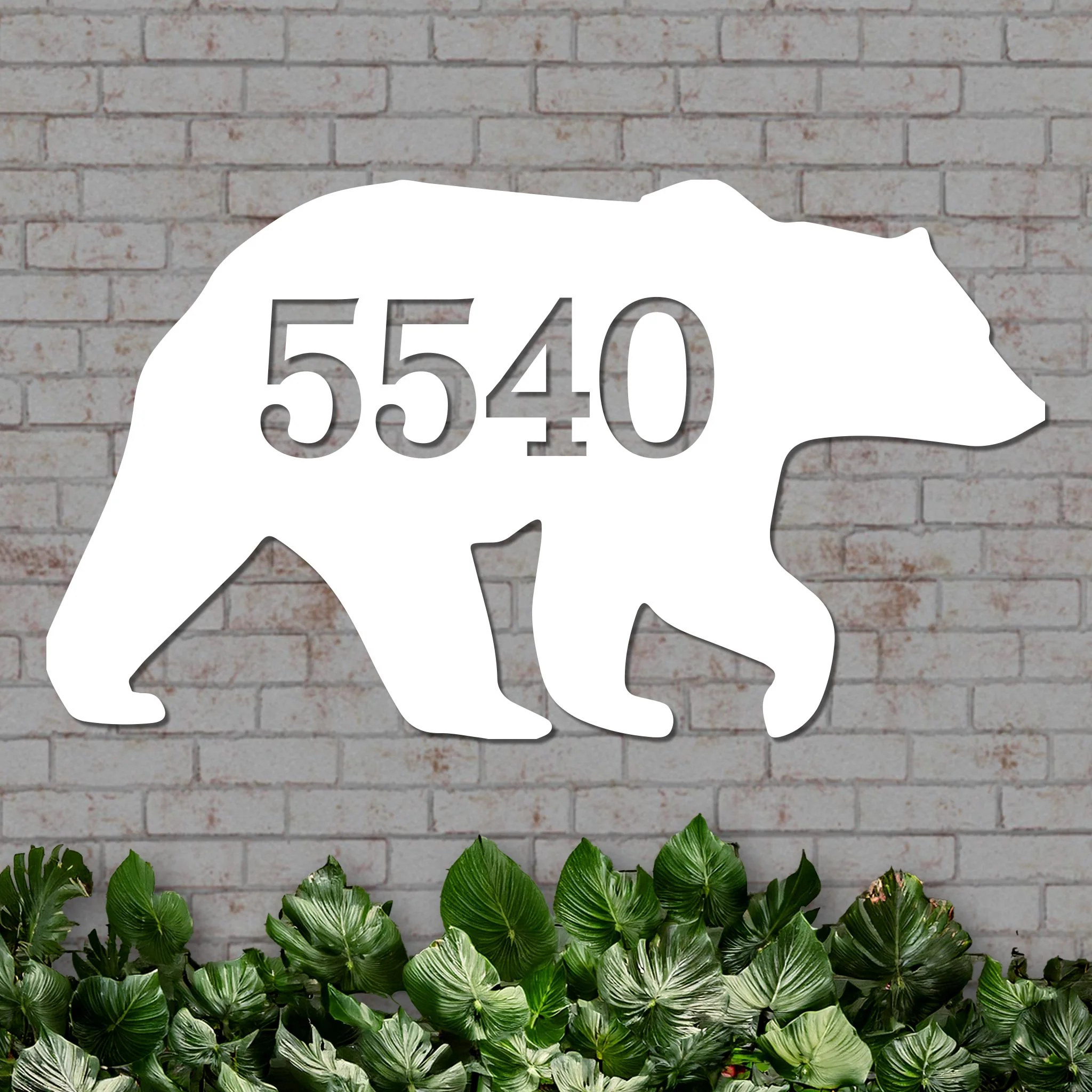 Decorative Bear House Number Sign - Image 2