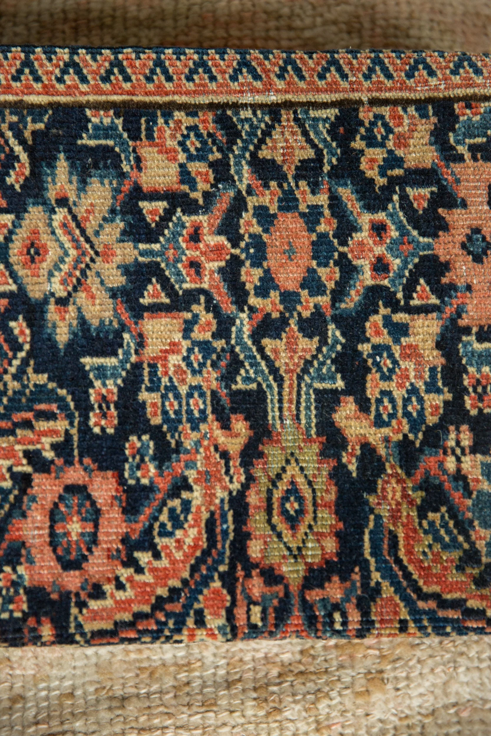 Decorative Cork Board Antique Fereghan Rug Fragment Art - Image 4