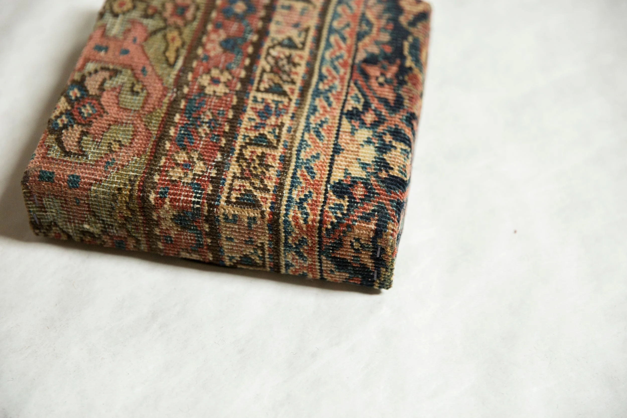Decorative Cork Board Antique Fereghan Rug Fragment Art - Image 4