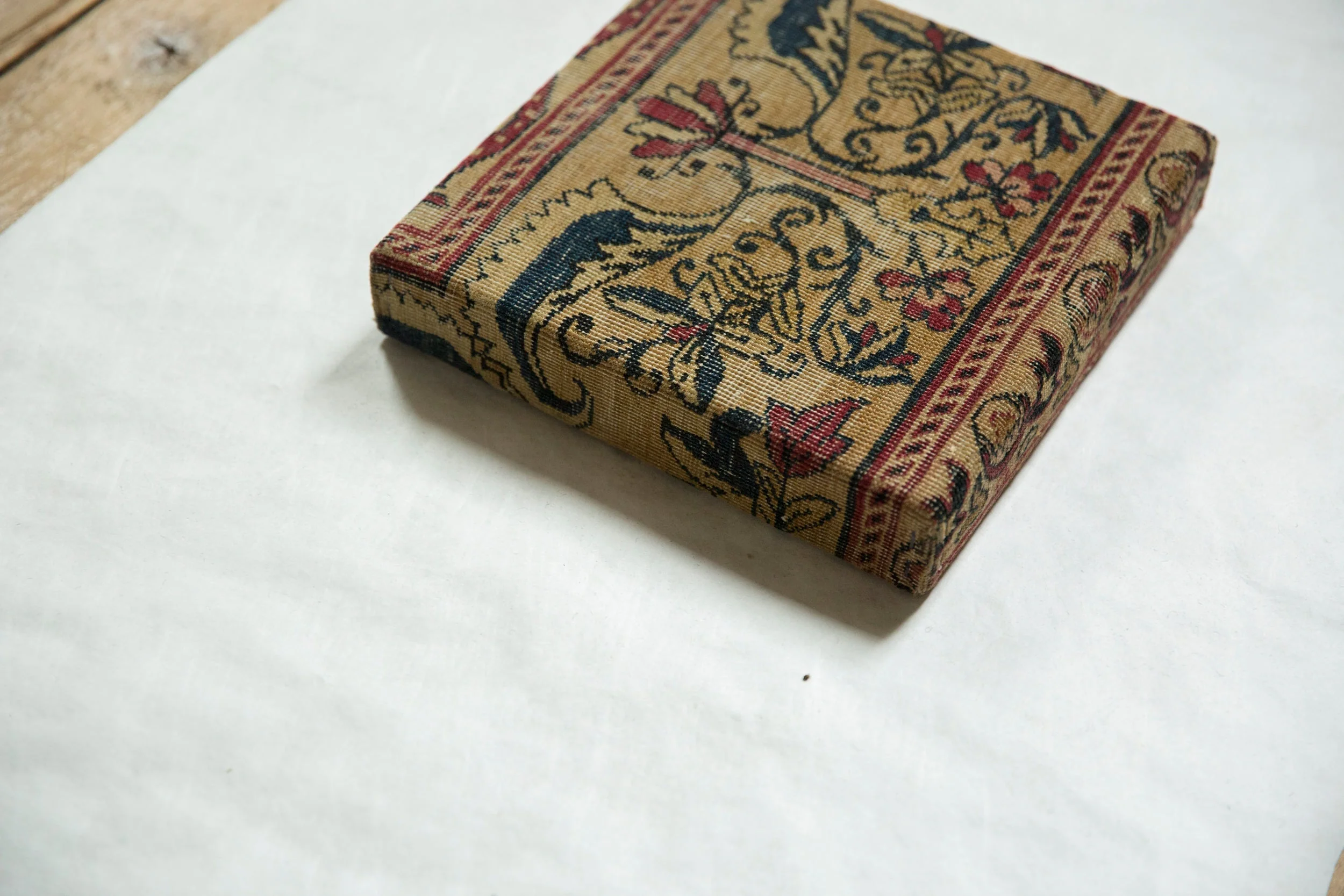 Decorative Cork Board Antique Kerman Rug Fragment Art - Image 5
