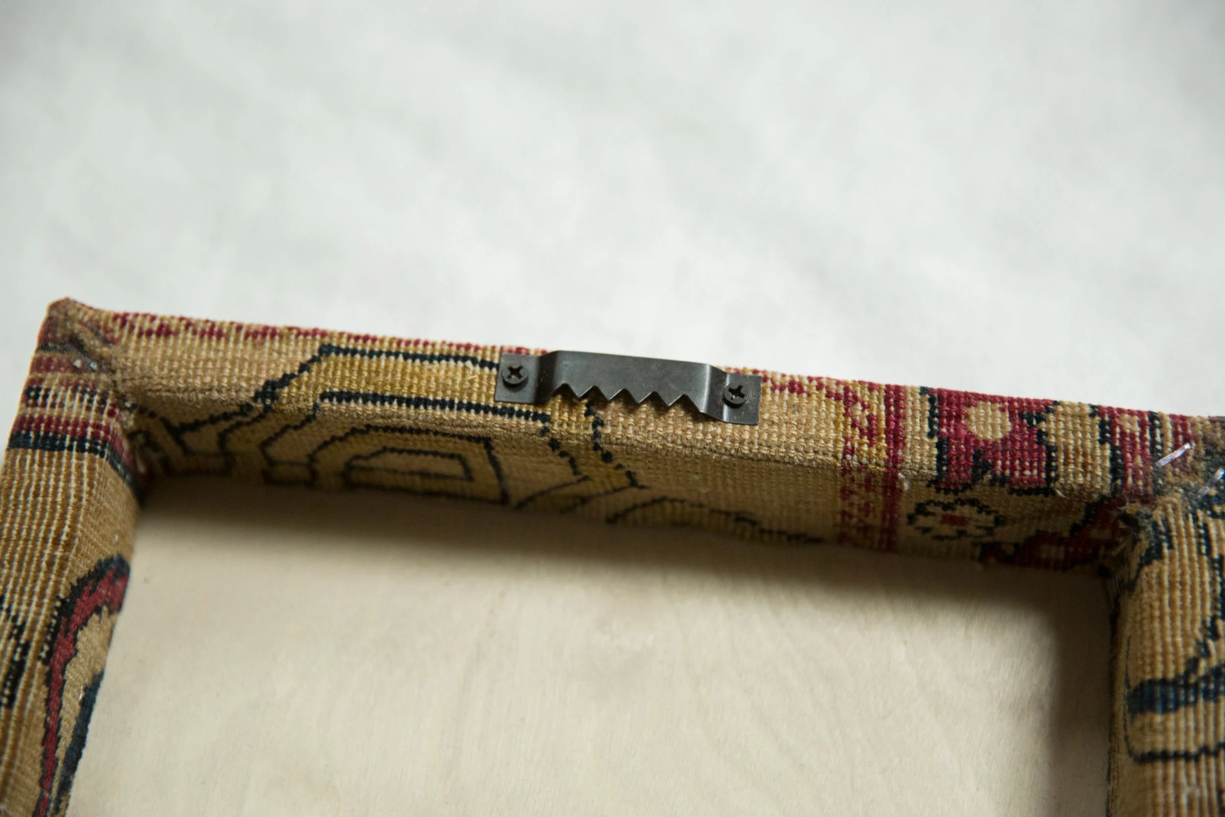 Decorative Cork Board Antique Kerman Rug Fragment Art - Image 6