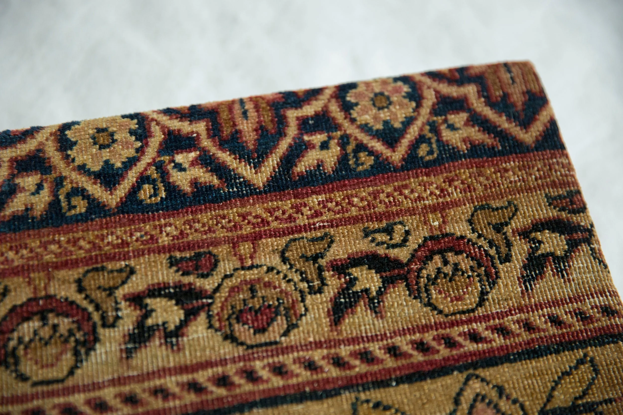 Decorative Cork Board Antique Kerman Rug Fragment Art - Image 5