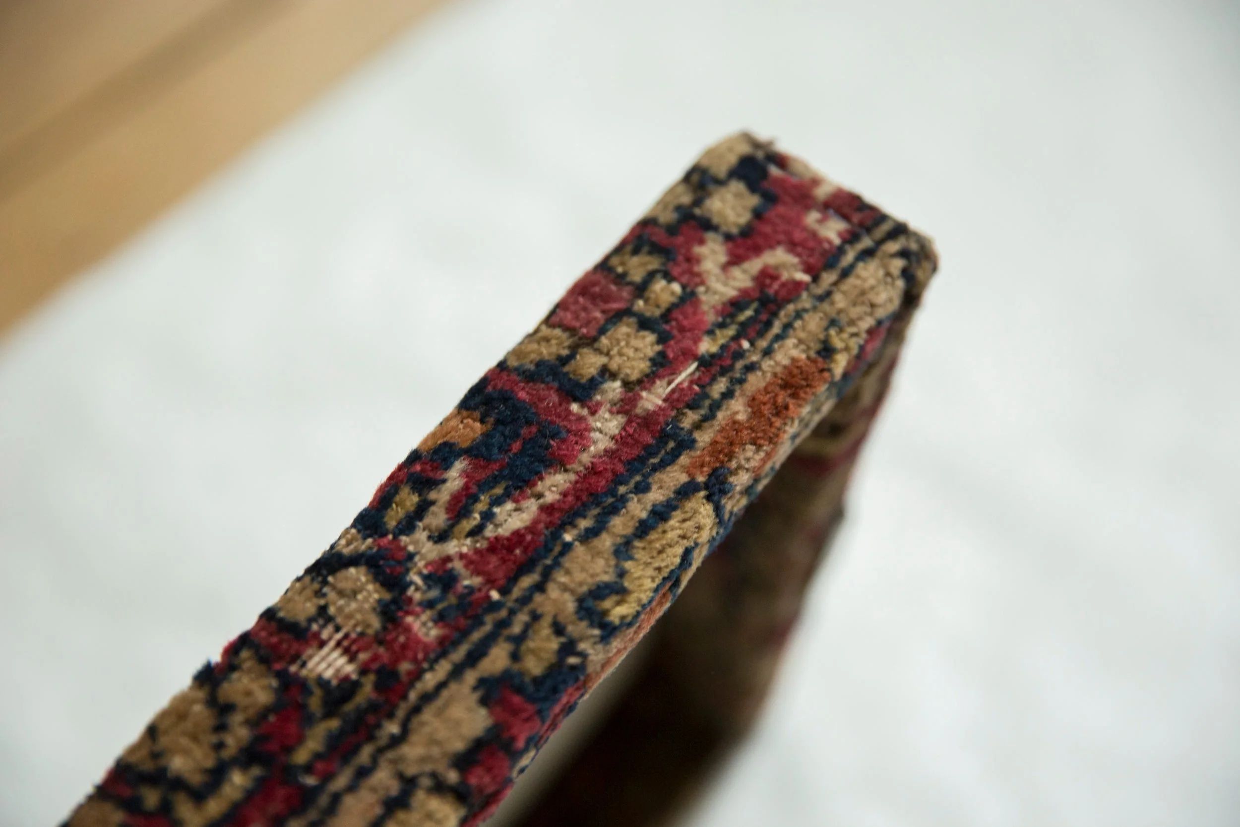 Decorative Cork Board Antique Kerman Rug Fragment Art - Image 5