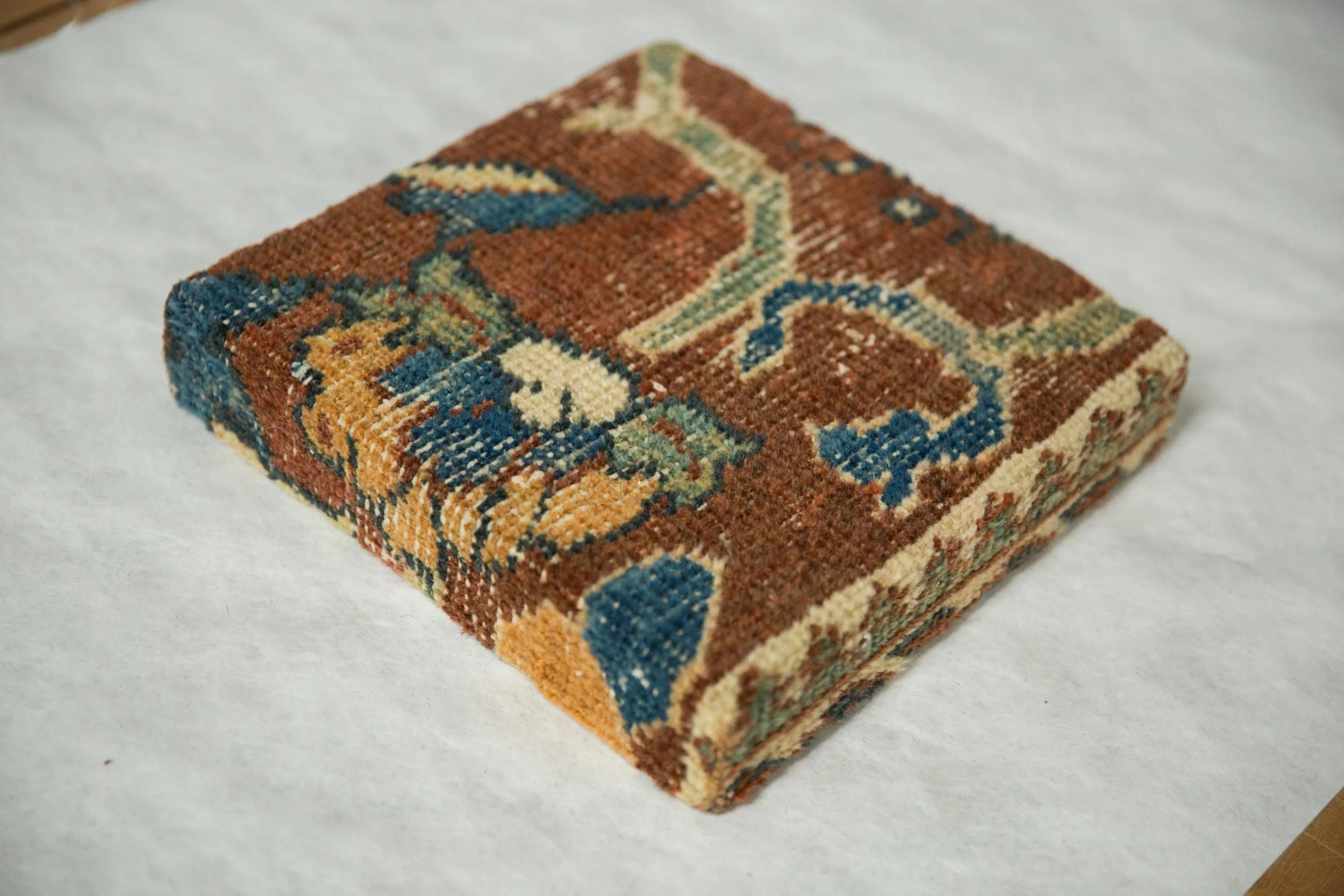 Decorative Cork Board Antique Ziegler Mahal Rug Fragment Art - Image 3