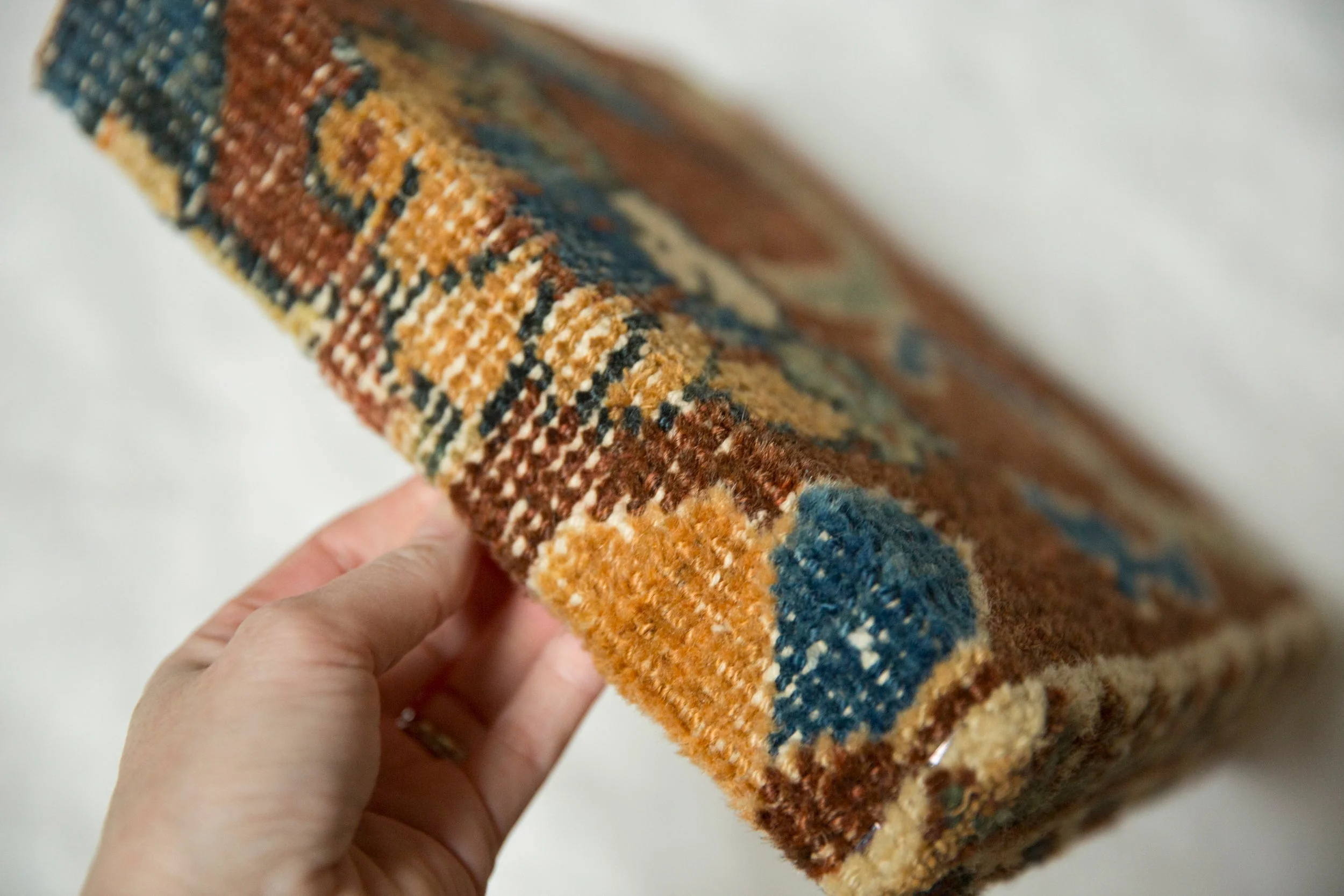 Decorative Cork Board Antique Ziegler Mahal Rug Fragment Art - Image 8