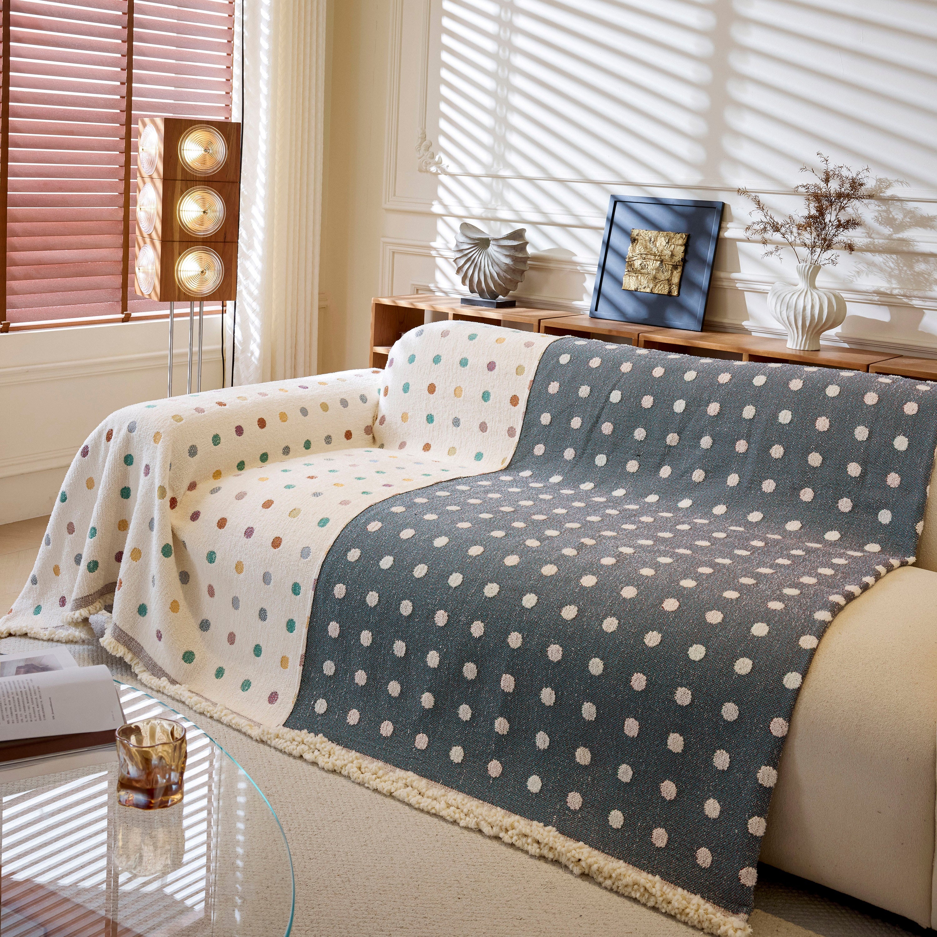 Decorative Plush Textured Woven Sofa Cover Throw, Cozy Soft Couch Protector Blanket - Image 16
