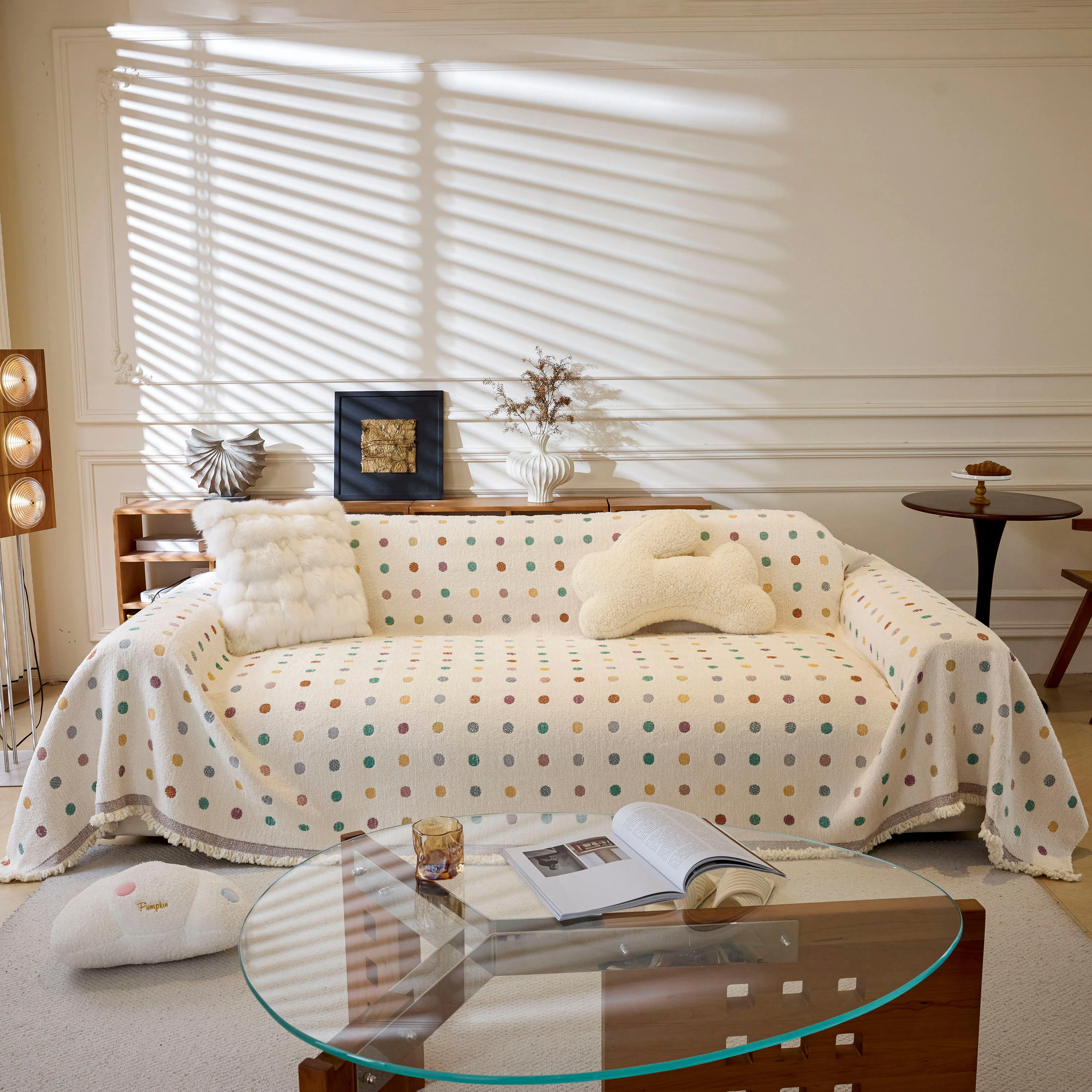 Decorative Plush Textured Woven Sofa Cover Throw, Cozy Soft Couch Protector Blanket - Image 22