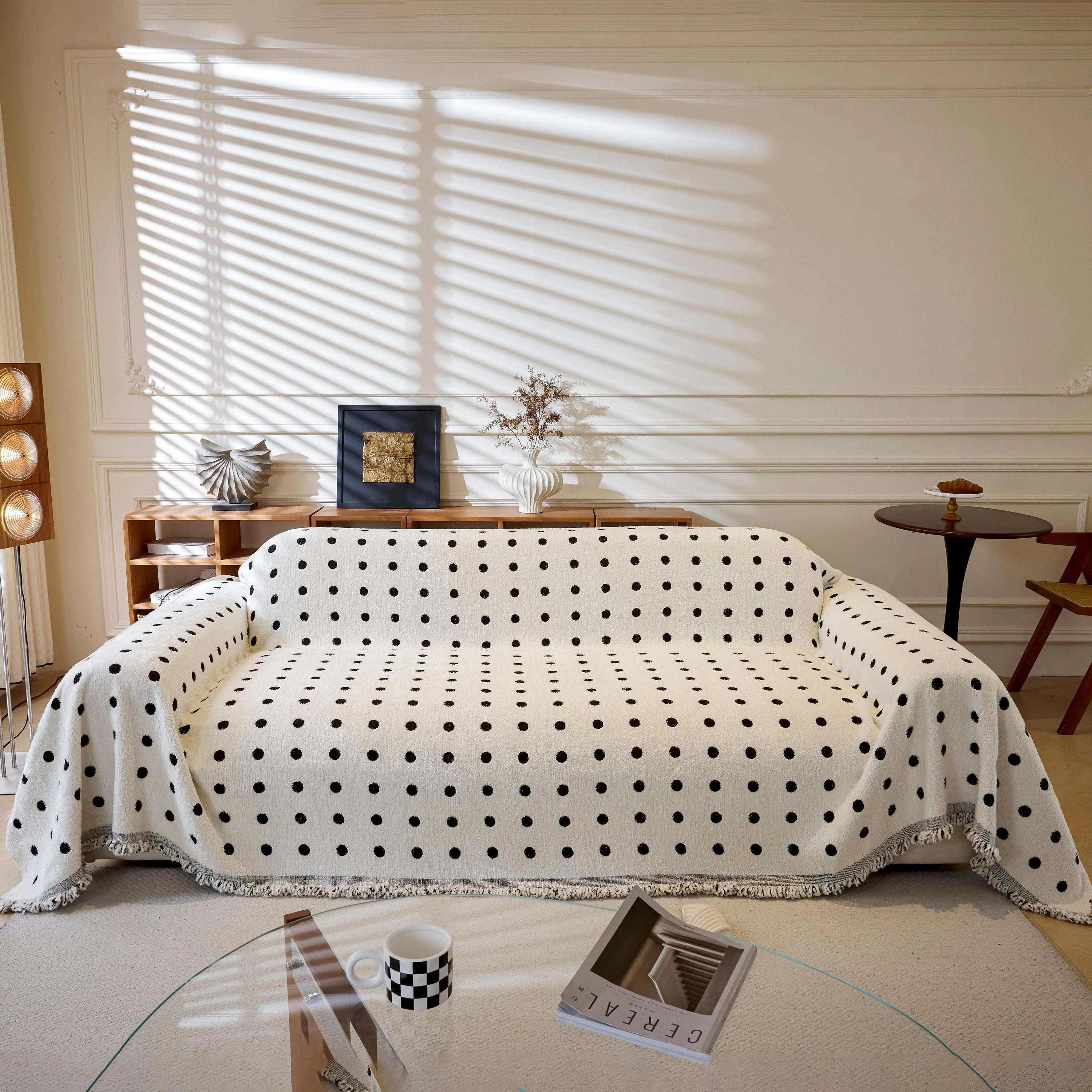 Decorative Plush Textured Woven Sofa Cover Throw, Cozy Soft Couch Protector Blanket - Image 24