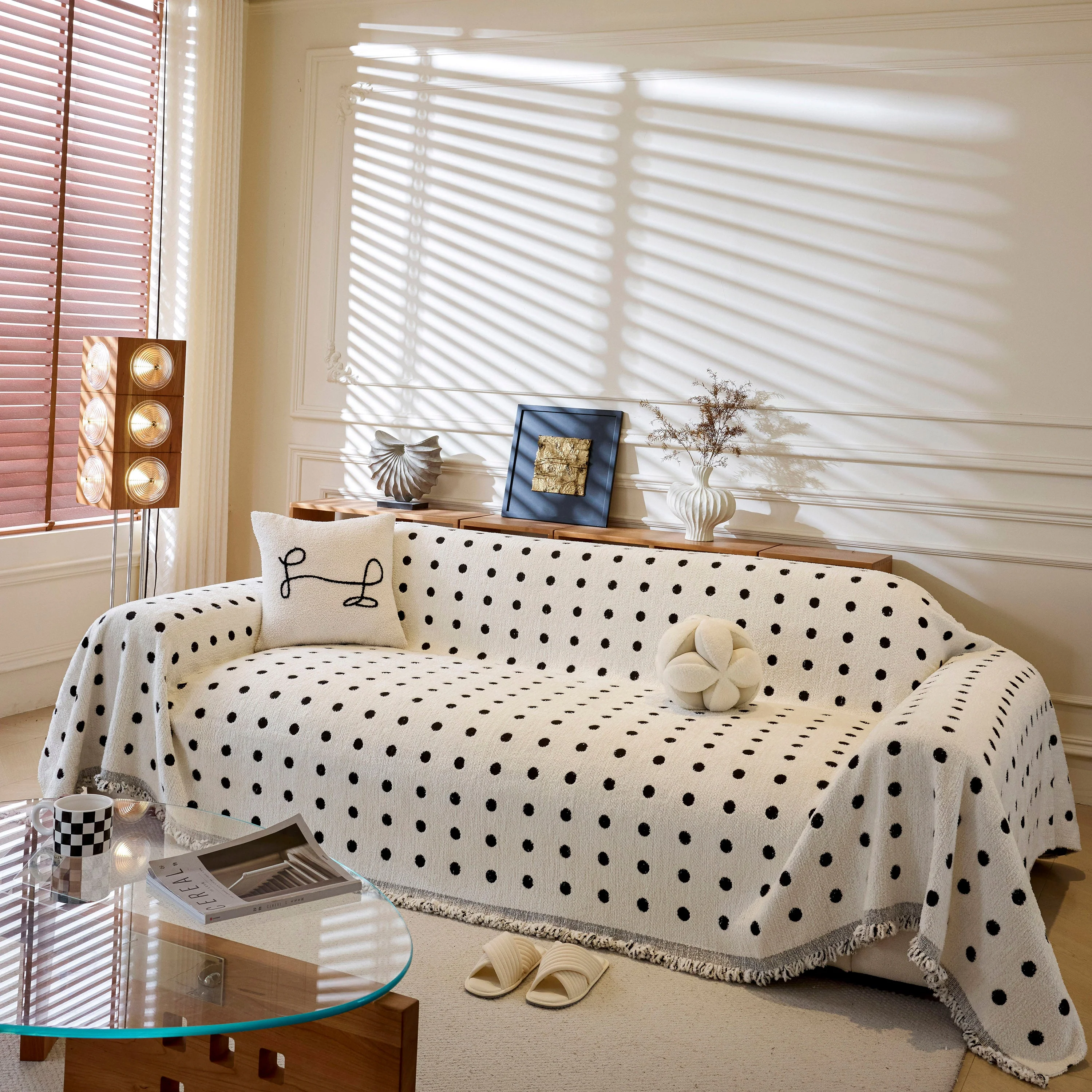 Decorative Plush Textured Woven Sofa Cover Throw, Cozy Soft Couch Protector Blanket - Image 25