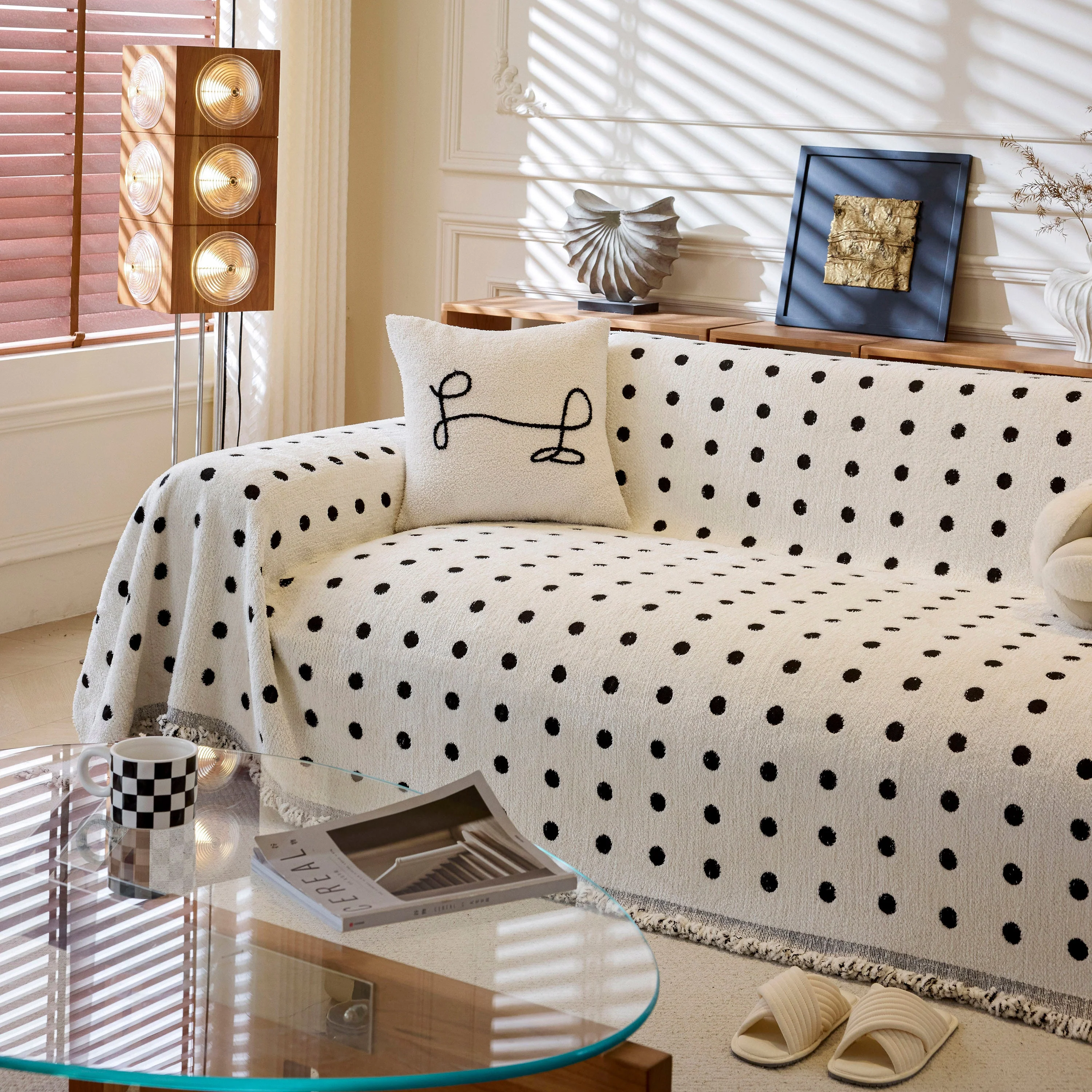 Decorative Plush Textured Woven Sofa Cover Throw, Cozy Soft Couch Protector Blanket - Image 26