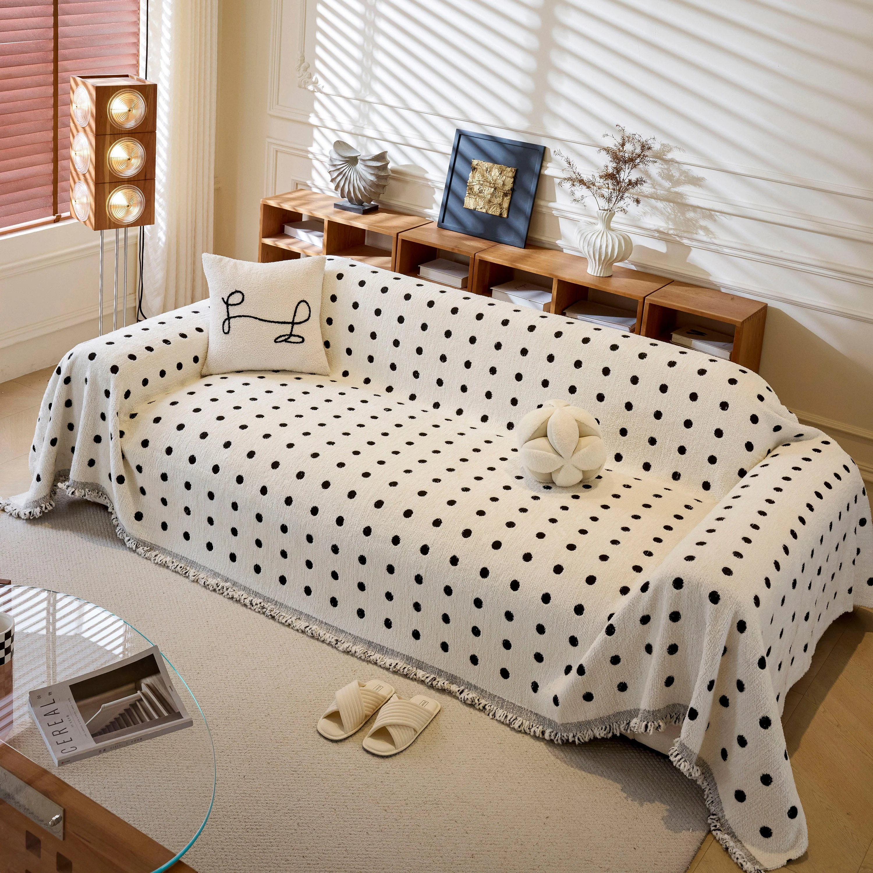 Decorative Plush Textured Woven Sofa Cover Throw, Cozy Soft Couch Protector Blanket - Image 27