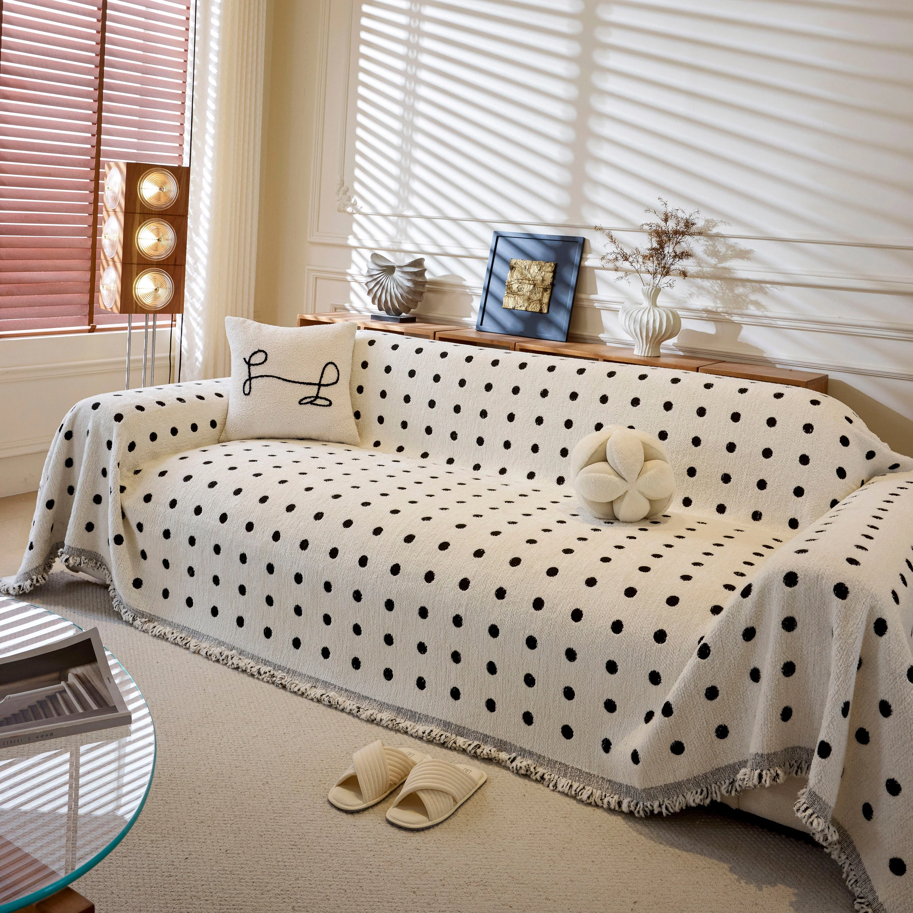 Decorative Plush Textured Woven Sofa Cover Throw, Cozy Soft Couch Protector Blanket - Image 28