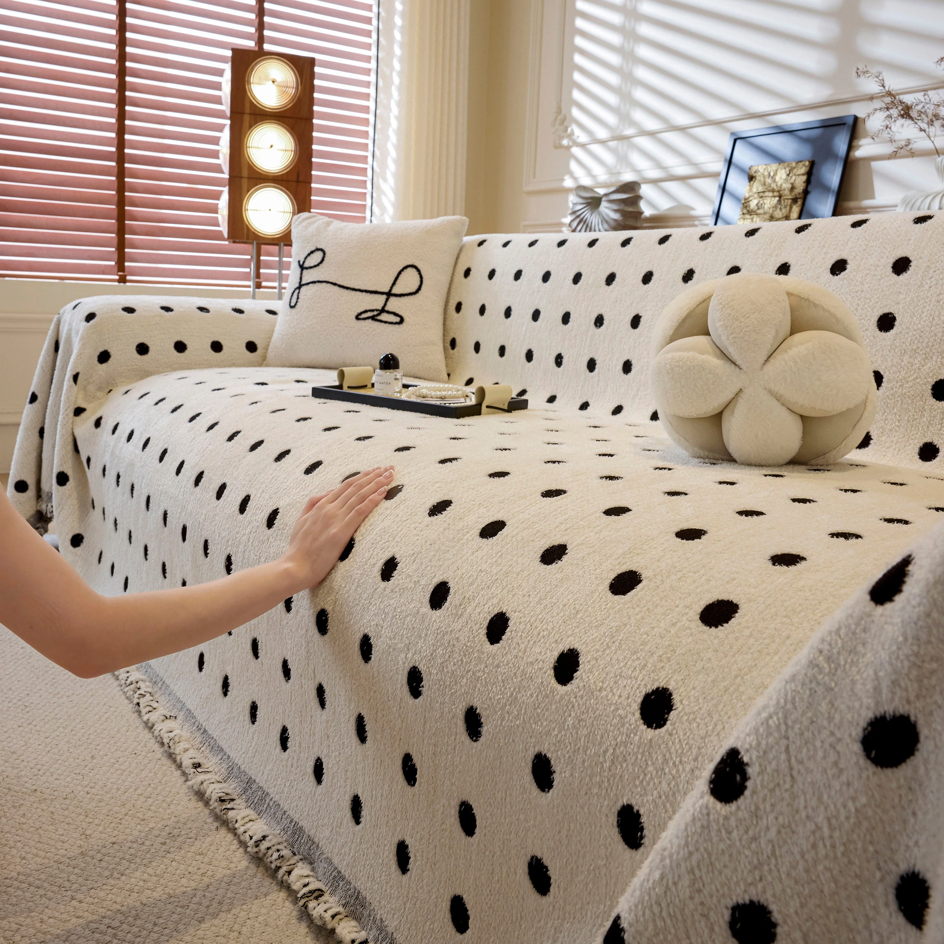 Decorative Plush Textured Woven Sofa Cover Throw, Cozy Soft Couch Protector Blanket - Image 30