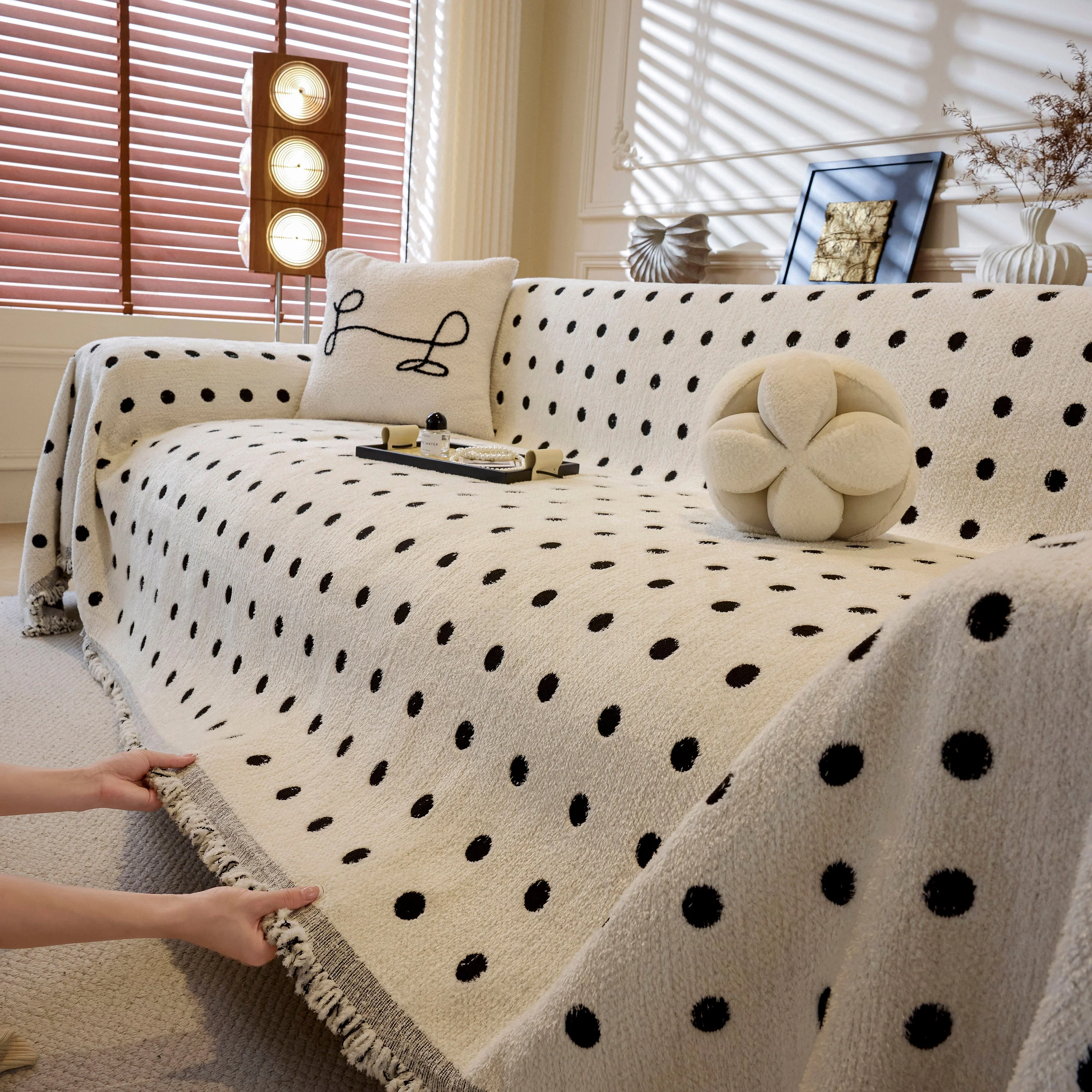 Decorative Plush Textured Woven Sofa Cover Throw, Cozy Soft Couch Protector Blanket - Image 31