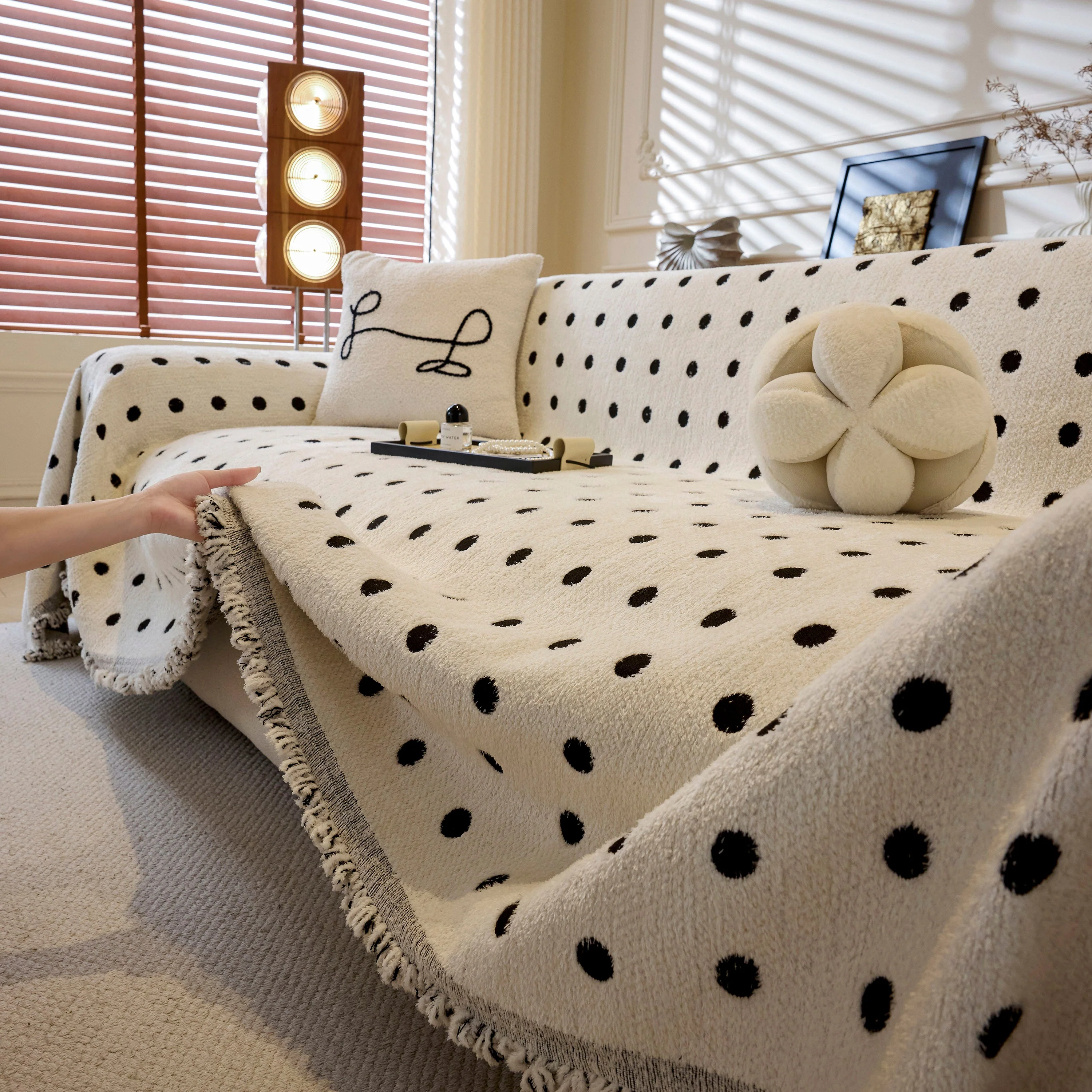 Decorative Plush Textured Woven Sofa Cover Throw, Cozy Soft Couch Protector Blanket - Image 32