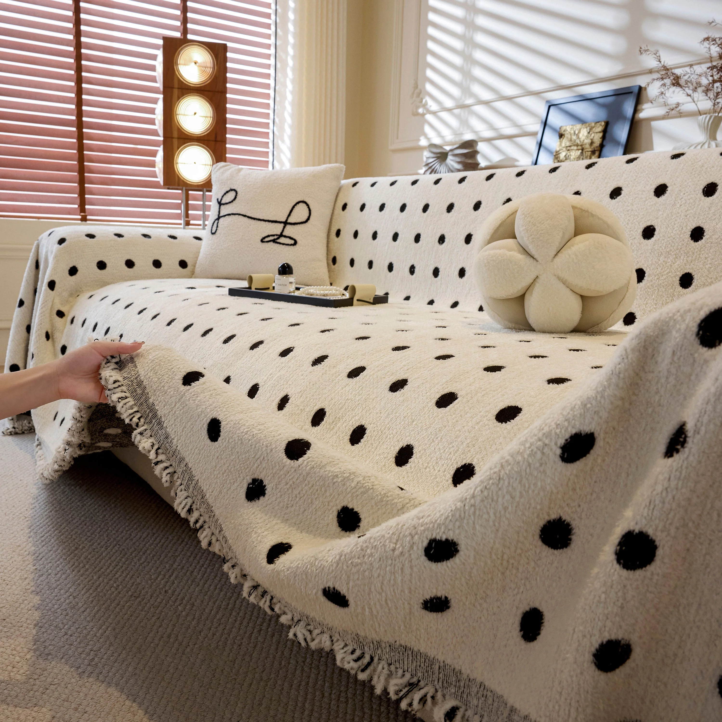 Decorative Plush Textured Woven Sofa Cover Throw, Cozy Soft Couch Protector Blanket - Image 33