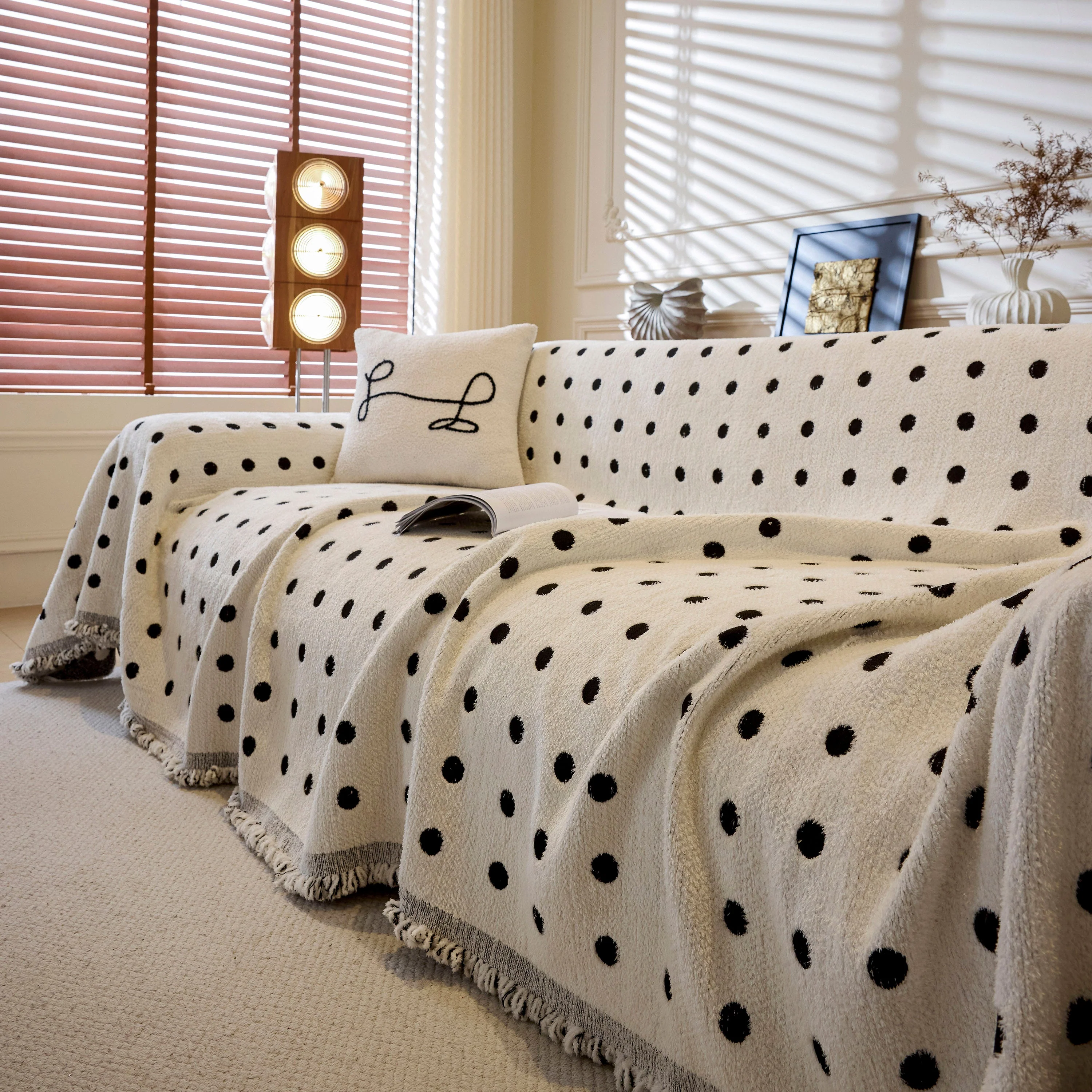 Decorative Plush Textured Woven Sofa Cover Throw, Cozy Soft Couch Protector Blanket - Image 39