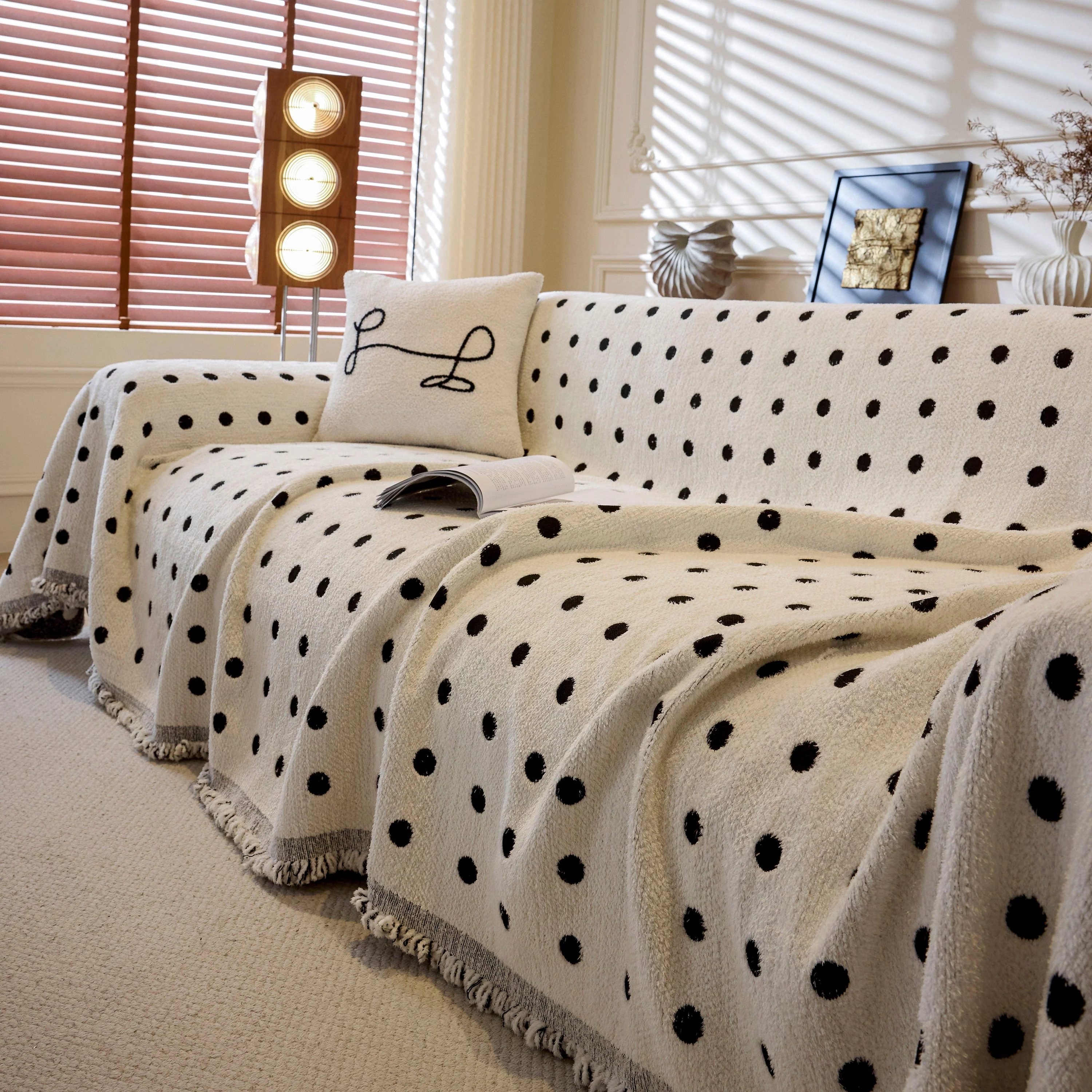 Decorative Plush Textured Woven Sofa Cover Throw, Cozy Soft Couch Protector Blanket - Image 40