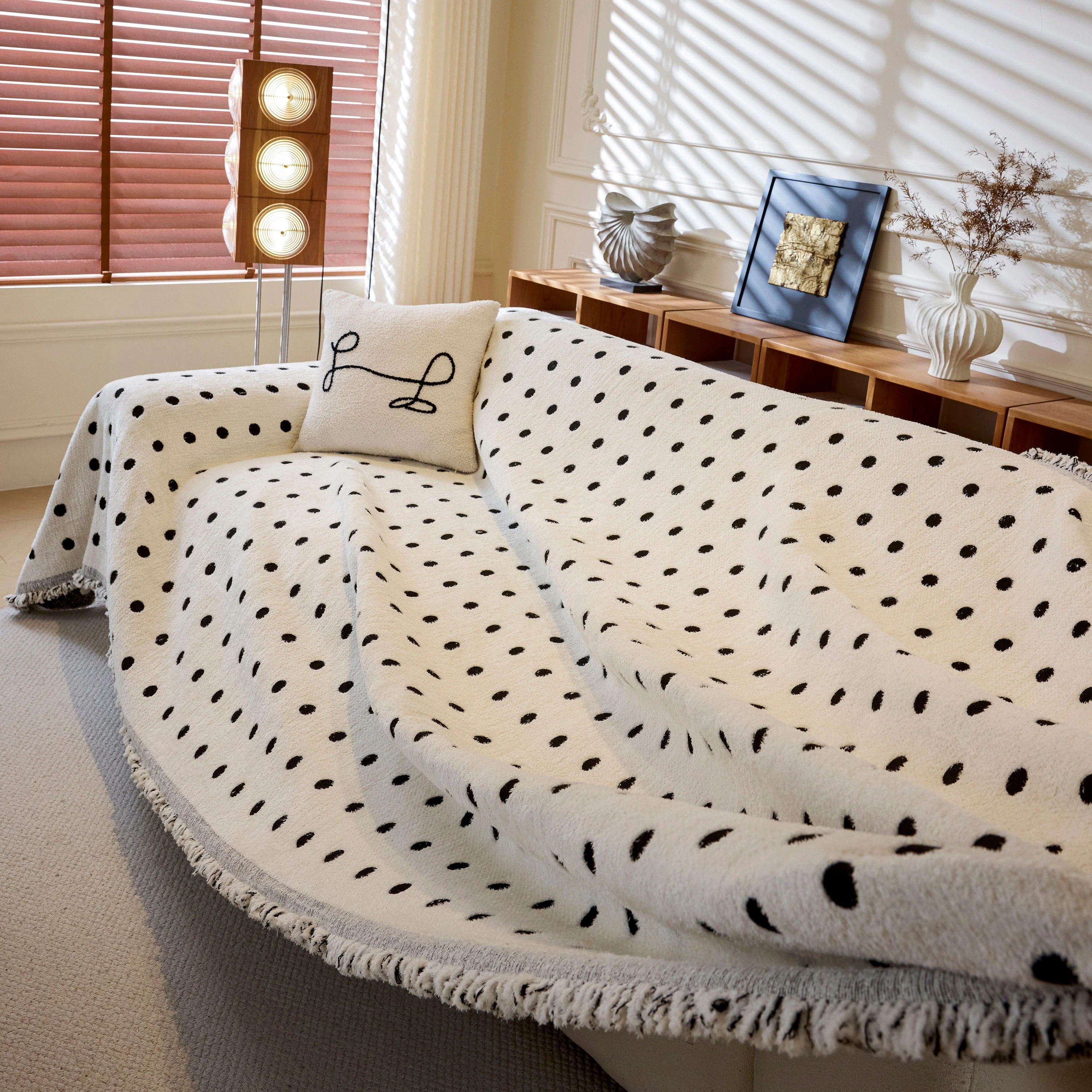 Decorative Plush Textured Woven Sofa Cover Throw, Cozy Soft Couch Protector Blanket - Image 44