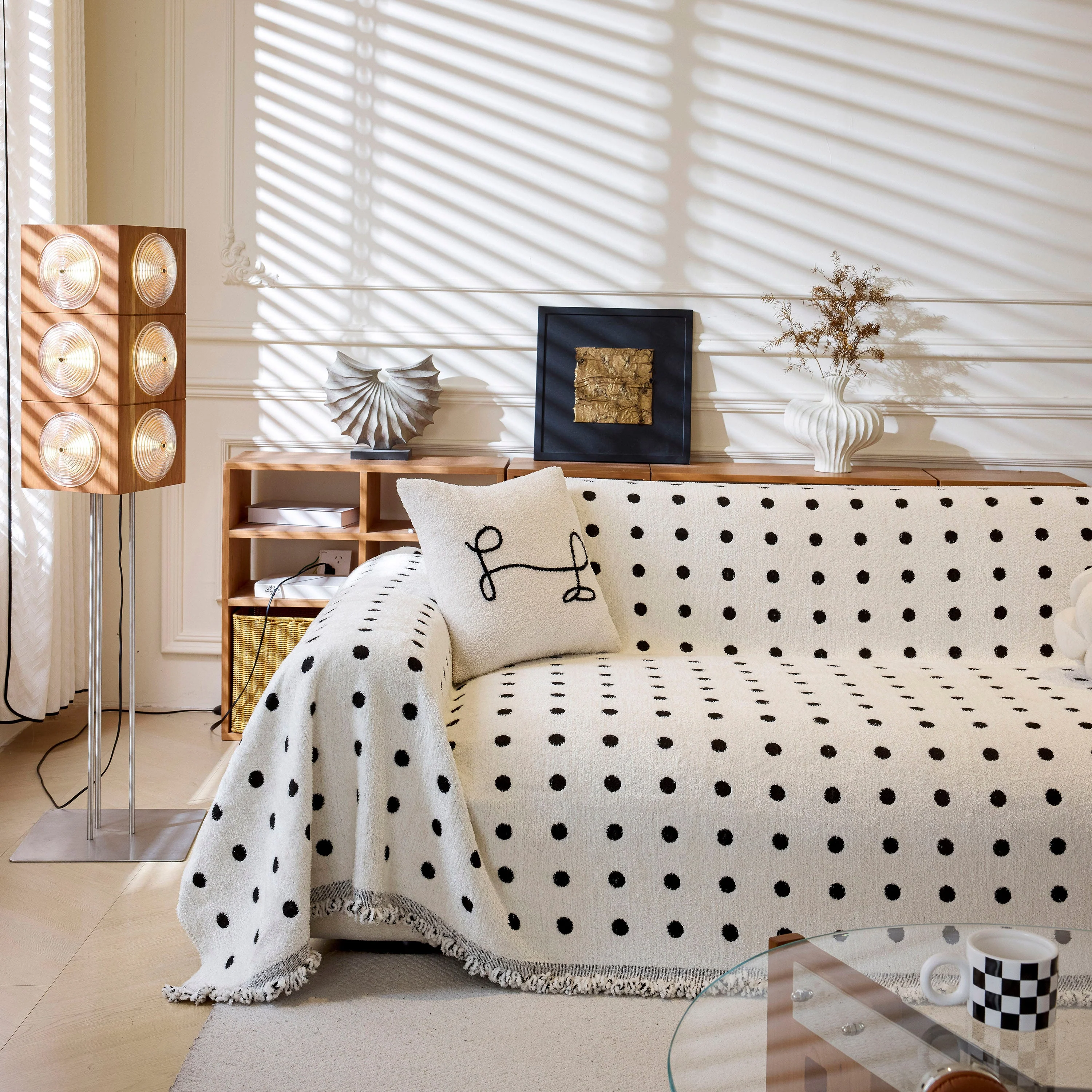 Decorative Plush Textured Woven Sofa Cover Throw, Cozy Soft Couch Protector Blanket - Image 47