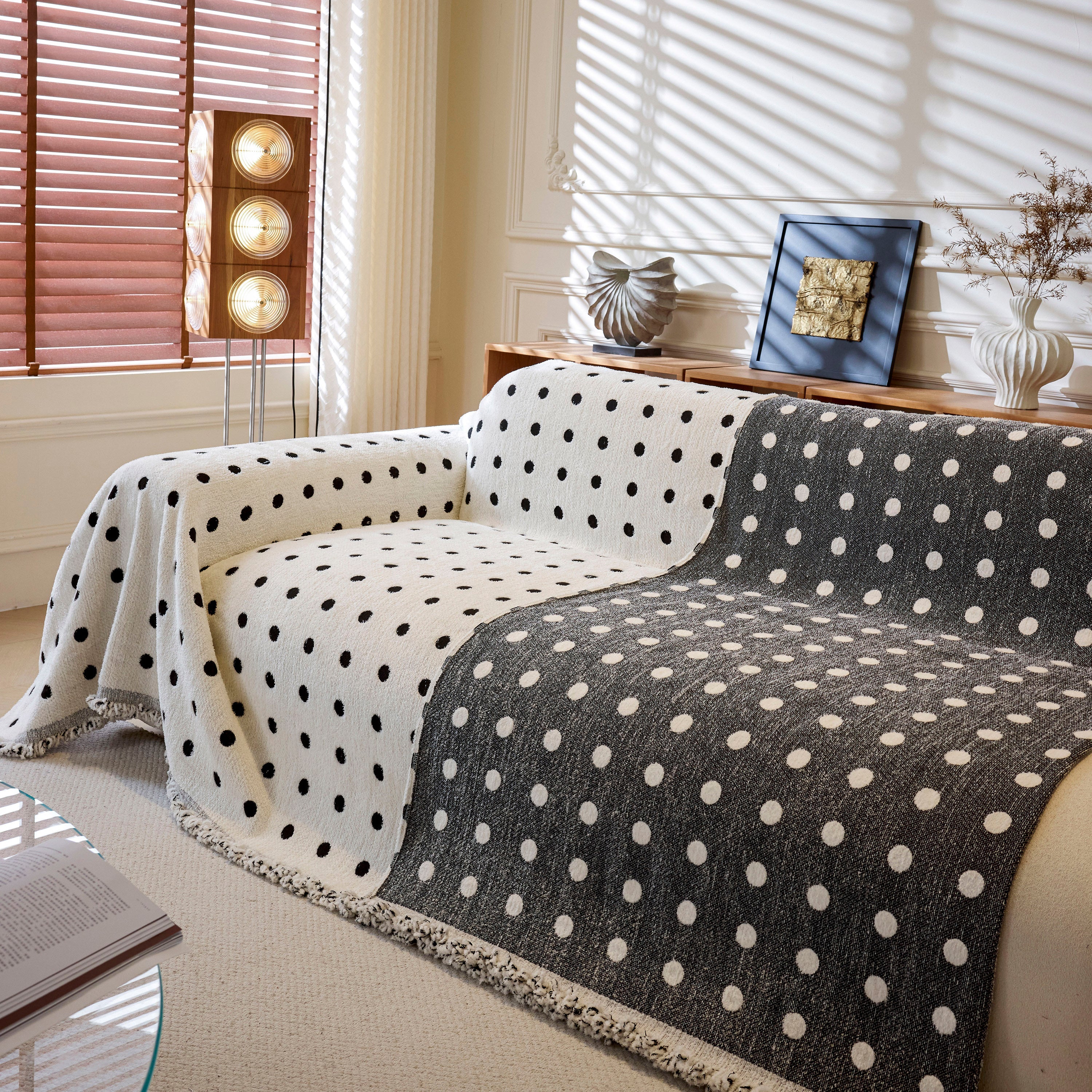 Decorative Plush Textured Woven Sofa Cover Throw, Cozy Soft Couch Protector Blanket - Image 49
