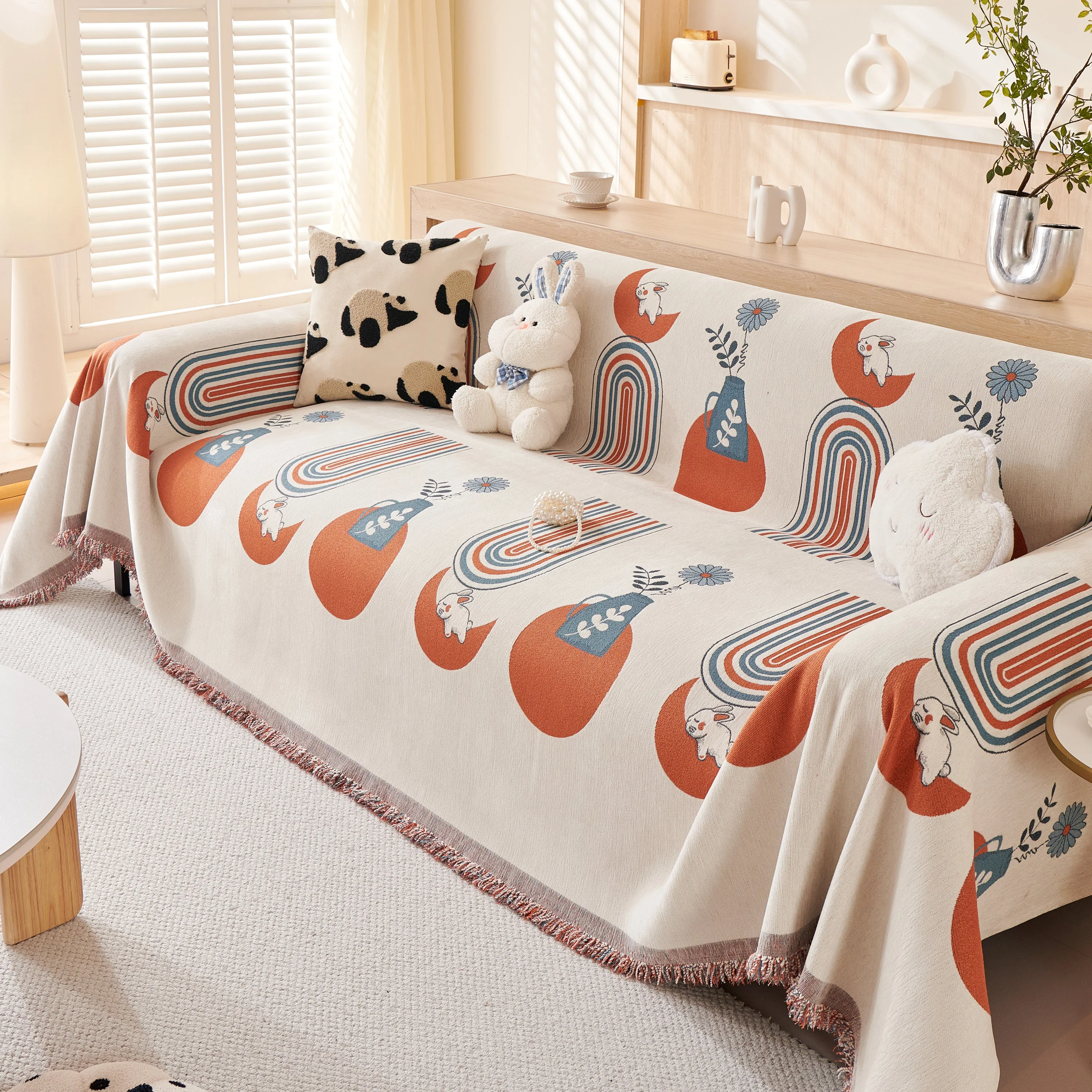 Decorative Throw Blankets for Couch Reversible Chenille Furniture Throw Covers for Sectional Sofa - Image 10