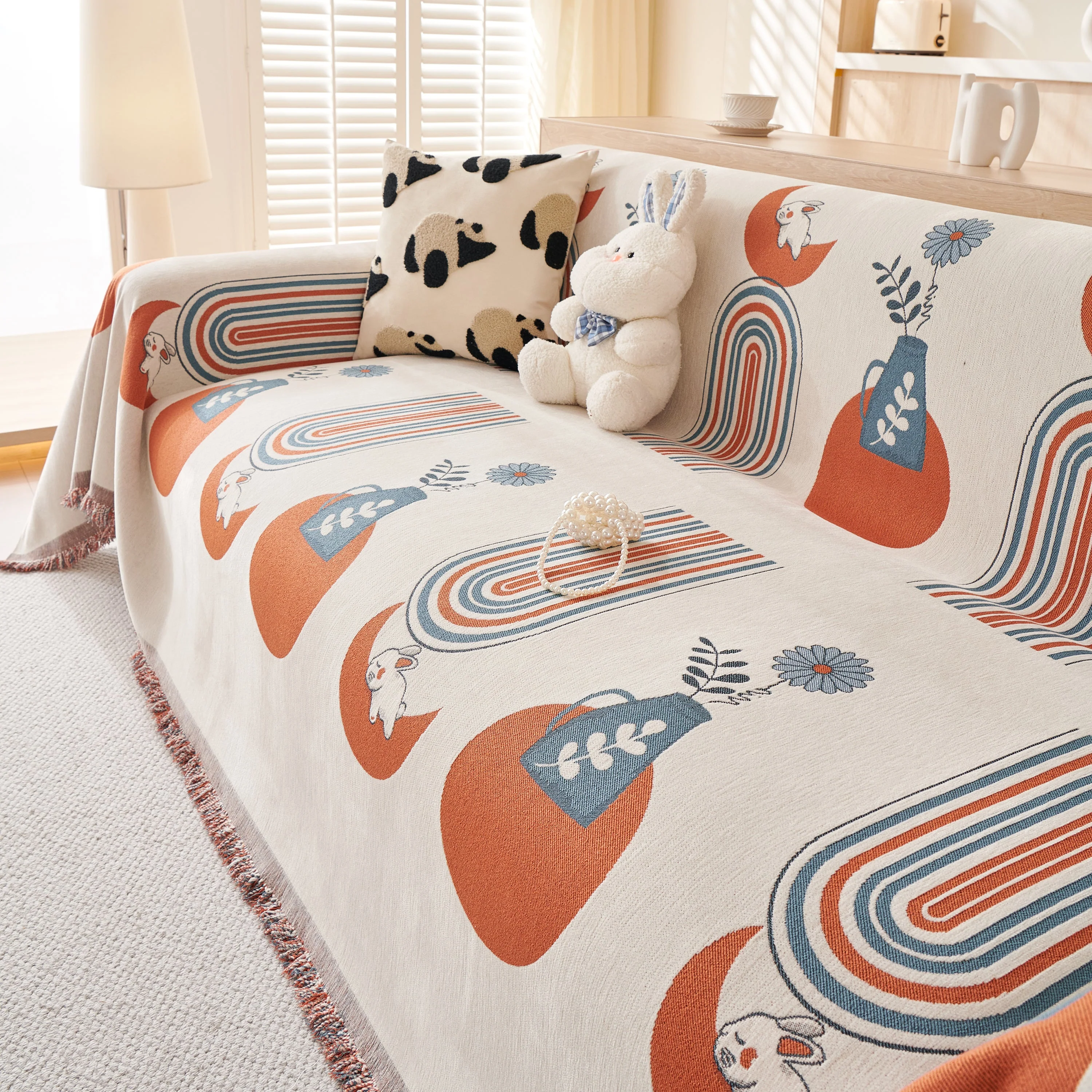 Decorative Throw Blankets for Couch Reversible Chenille Furniture Throw Covers for Sectional Sofa - Image 14