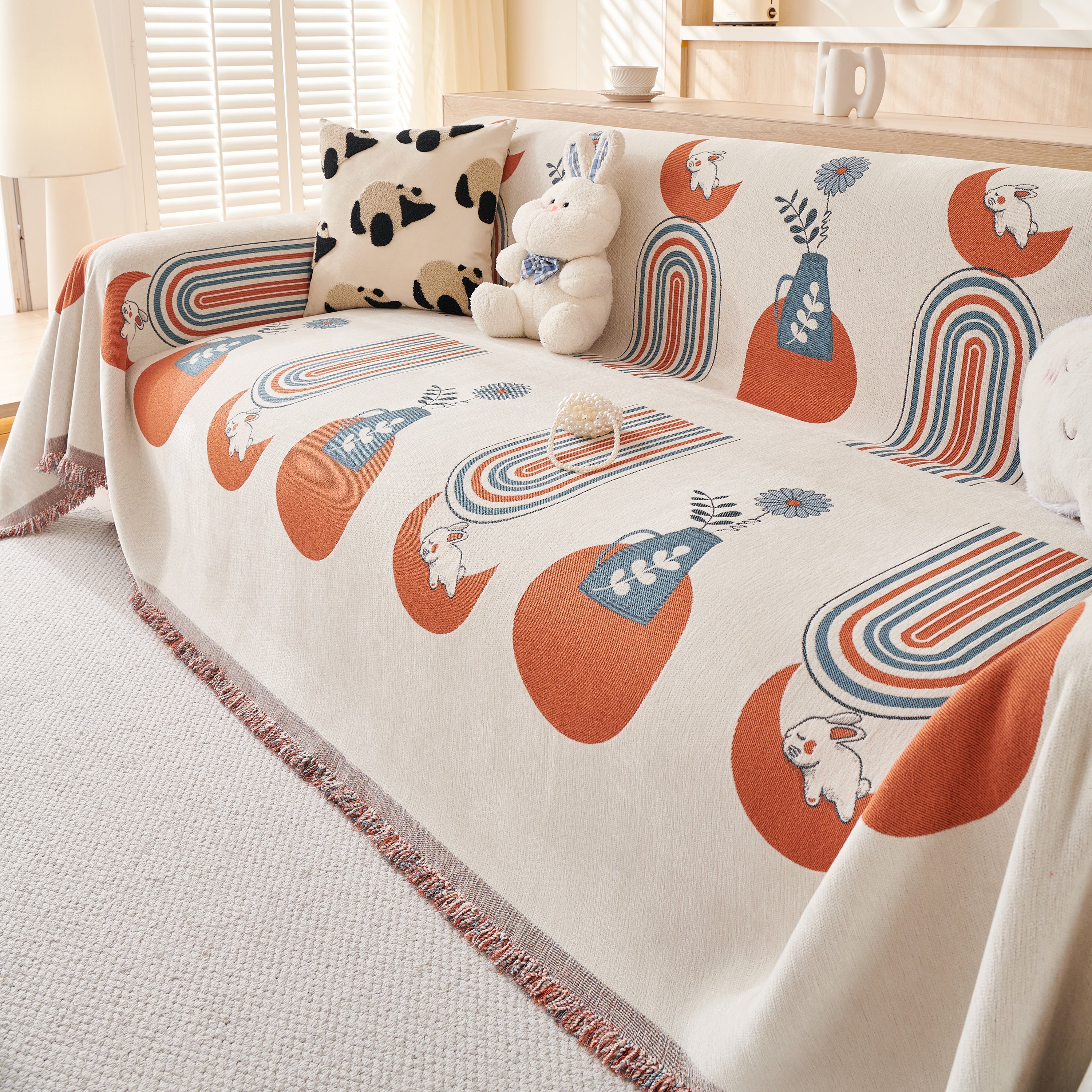 Decorative Throw Blankets for Couch Reversible Chenille Furniture Throw Covers for Sectional Sofa - Image 15