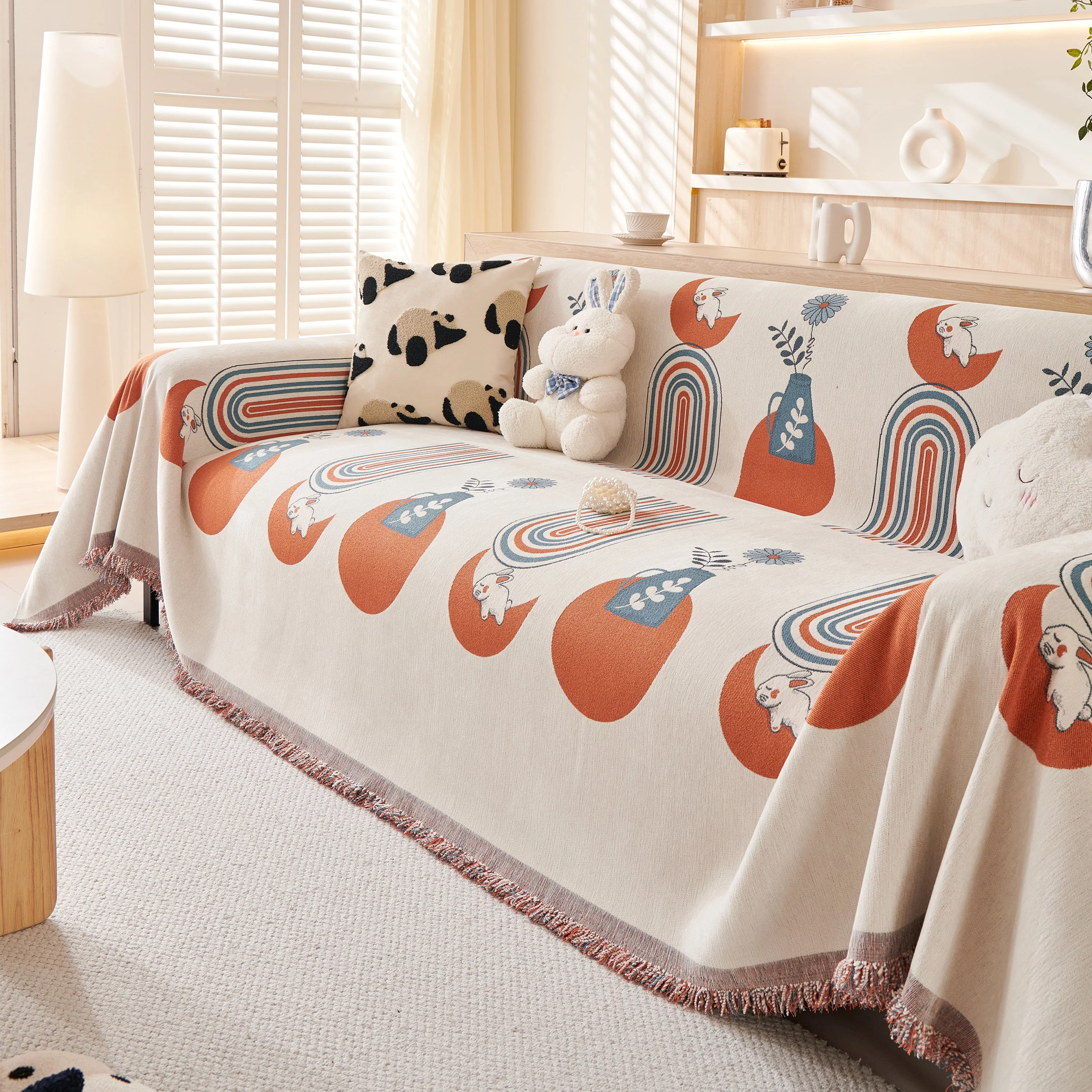 Decorative Throw Blankets for Couch Reversible Chenille Furniture Throw Covers for Sectional Sofa - Image 18