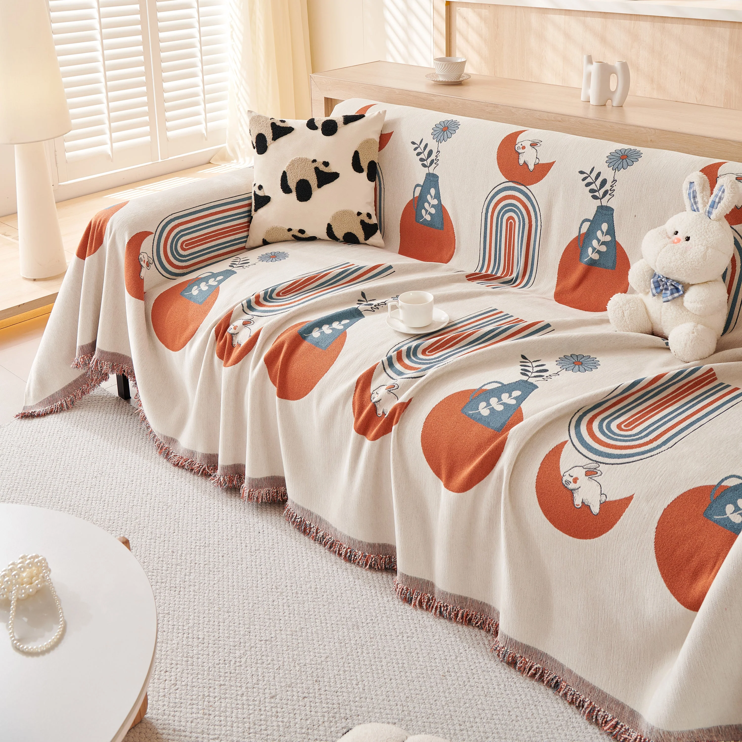 Decorative Throw Blankets for Couch Reversible Chenille Furniture Throw Covers for Sectional Sofa - Image 25