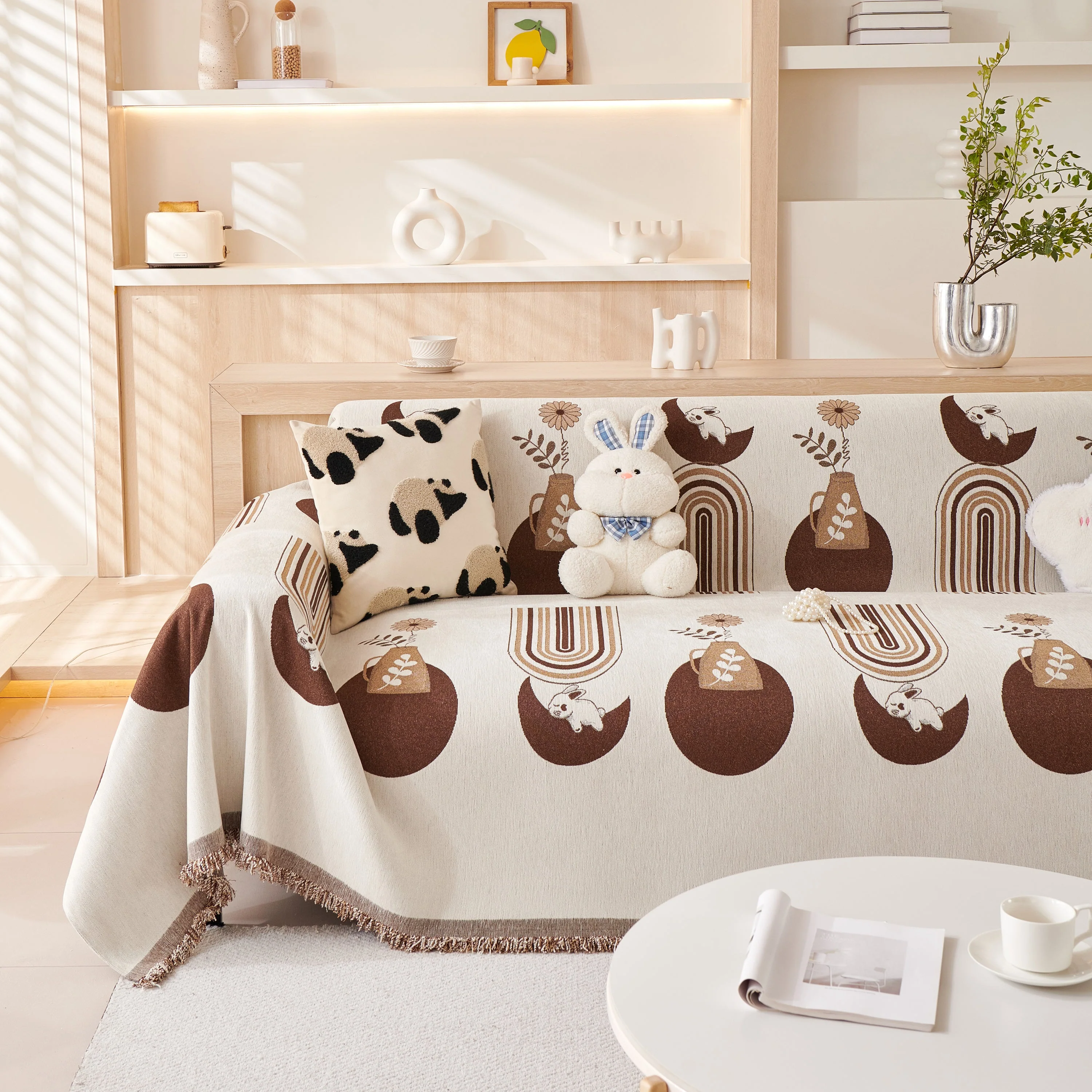 Decorative Throw Blankets for Couch Reversible Chenille Furniture Throw Covers for Sectional Sofa - Image 30