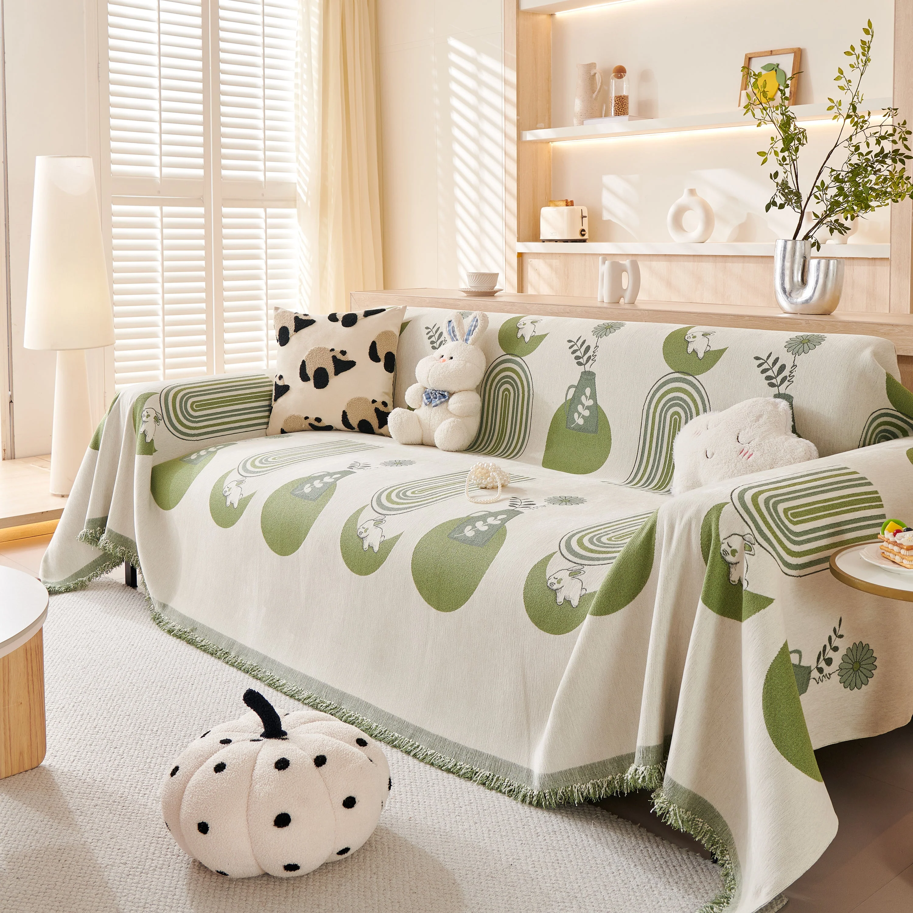 Decorative Throw Blankets for Couch Reversible Chenille Furniture Throw Covers for Sectional Sofa - Image 35