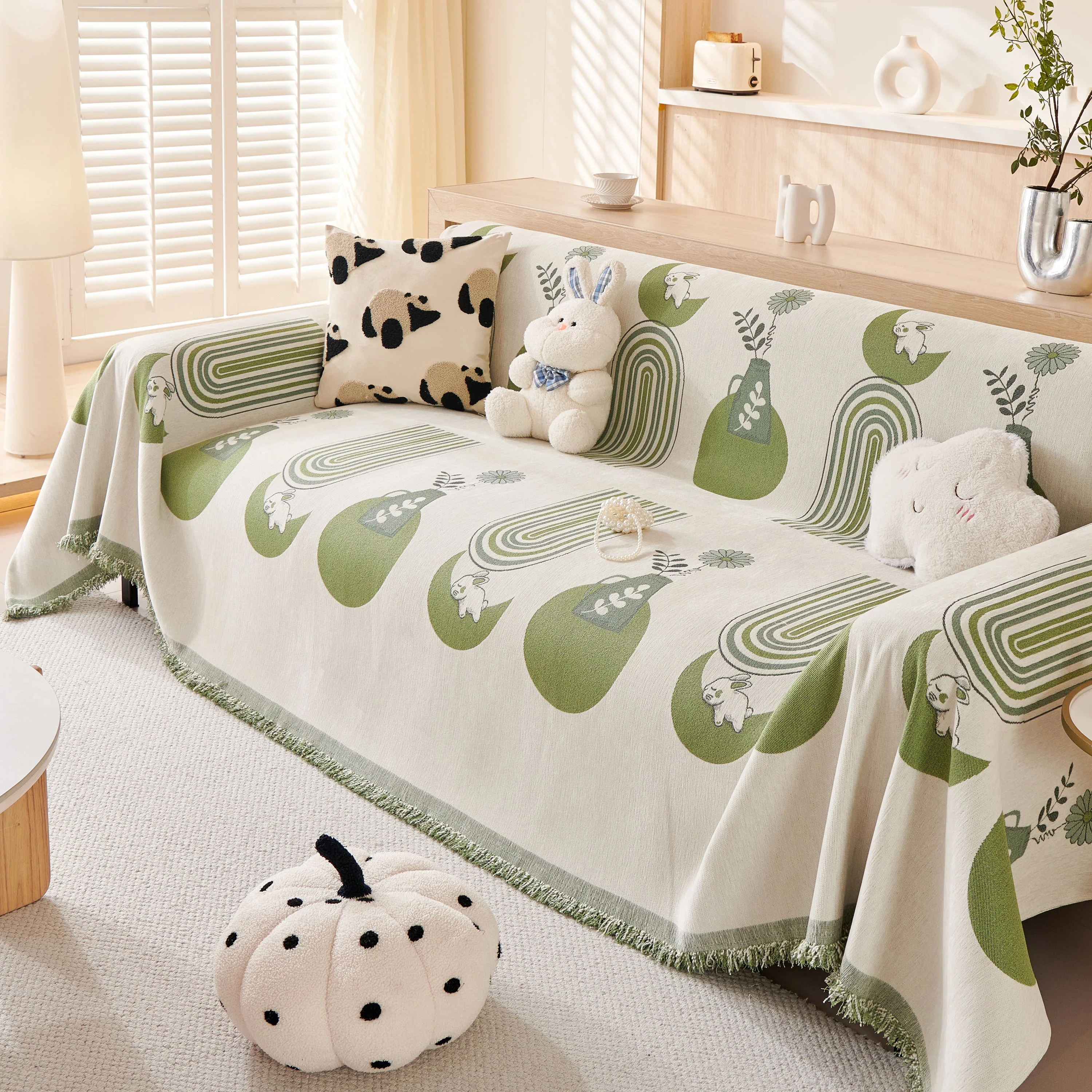 Decorative Throw Blankets for Couch Reversible Chenille Furniture Throw Covers for Sectional Sofa - Image 36