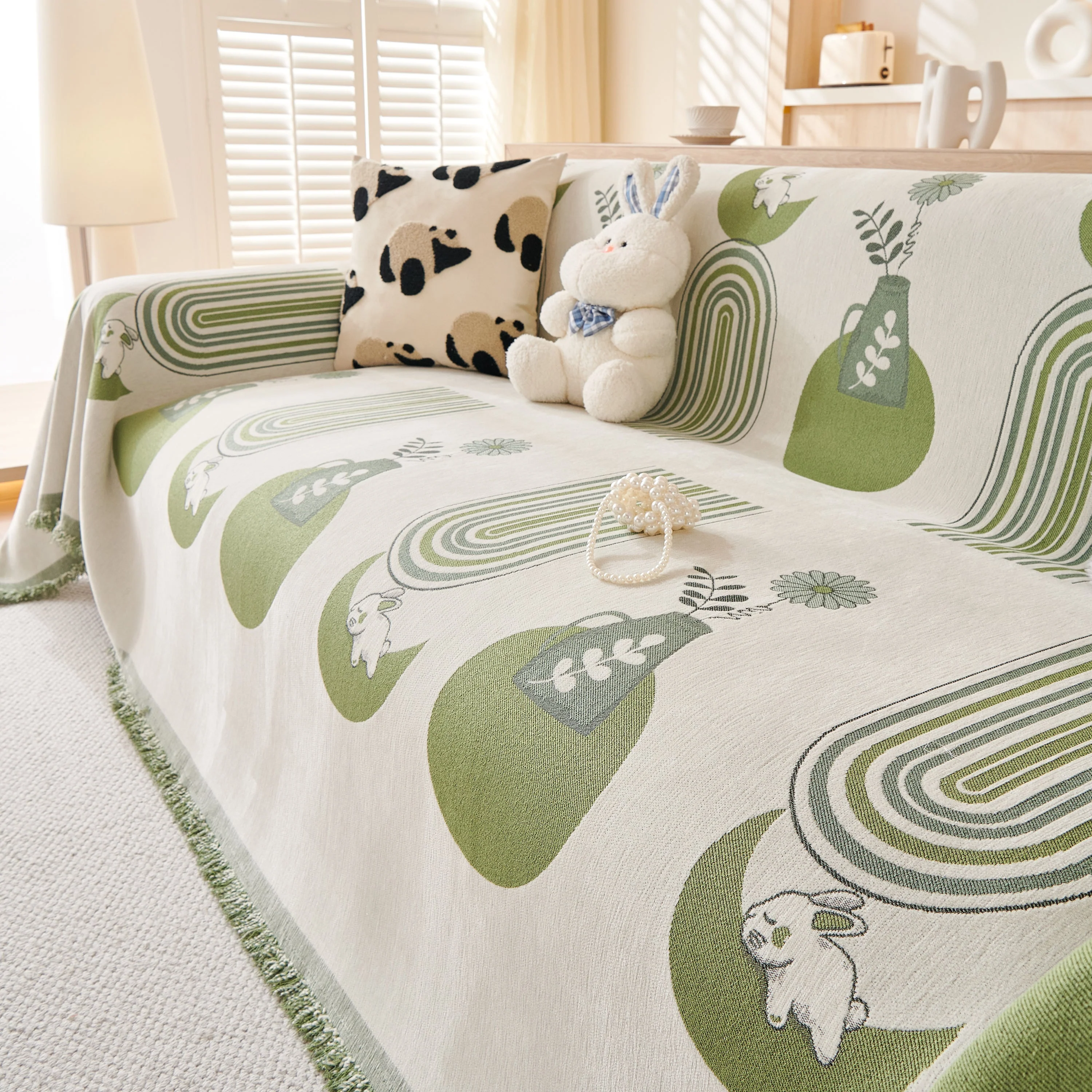Decorative Throw Blankets for Couch Reversible Chenille Furniture Throw Covers for Sectional Sofa - Image 37