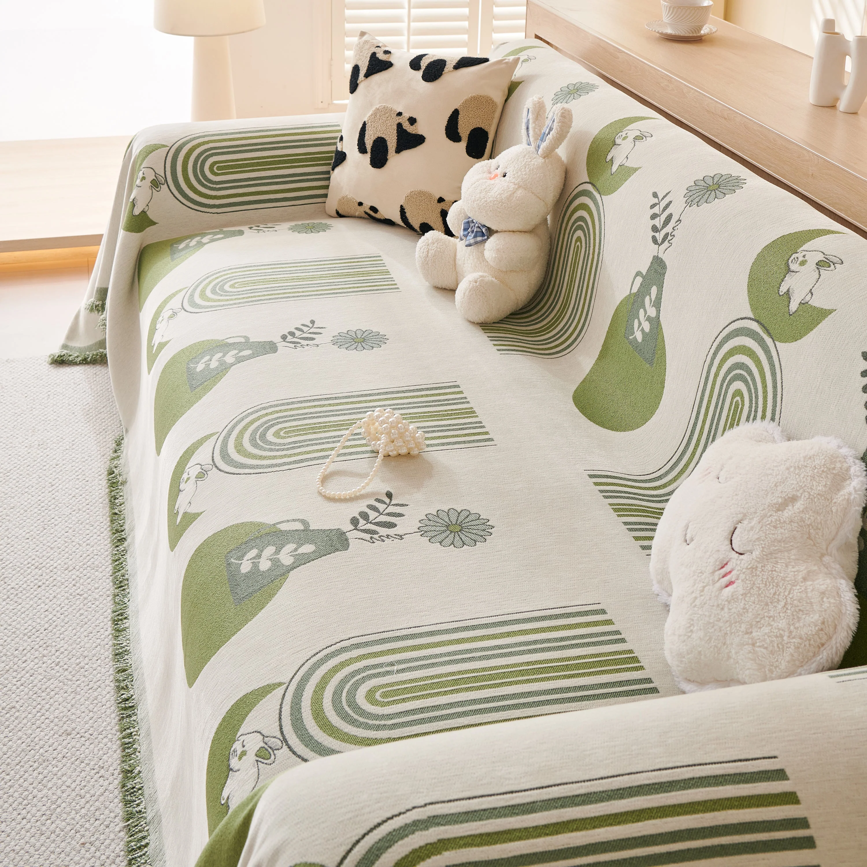 Decorative Throw Blankets for Couch Reversible Chenille Furniture Throw Covers for Sectional Sofa - Image 38