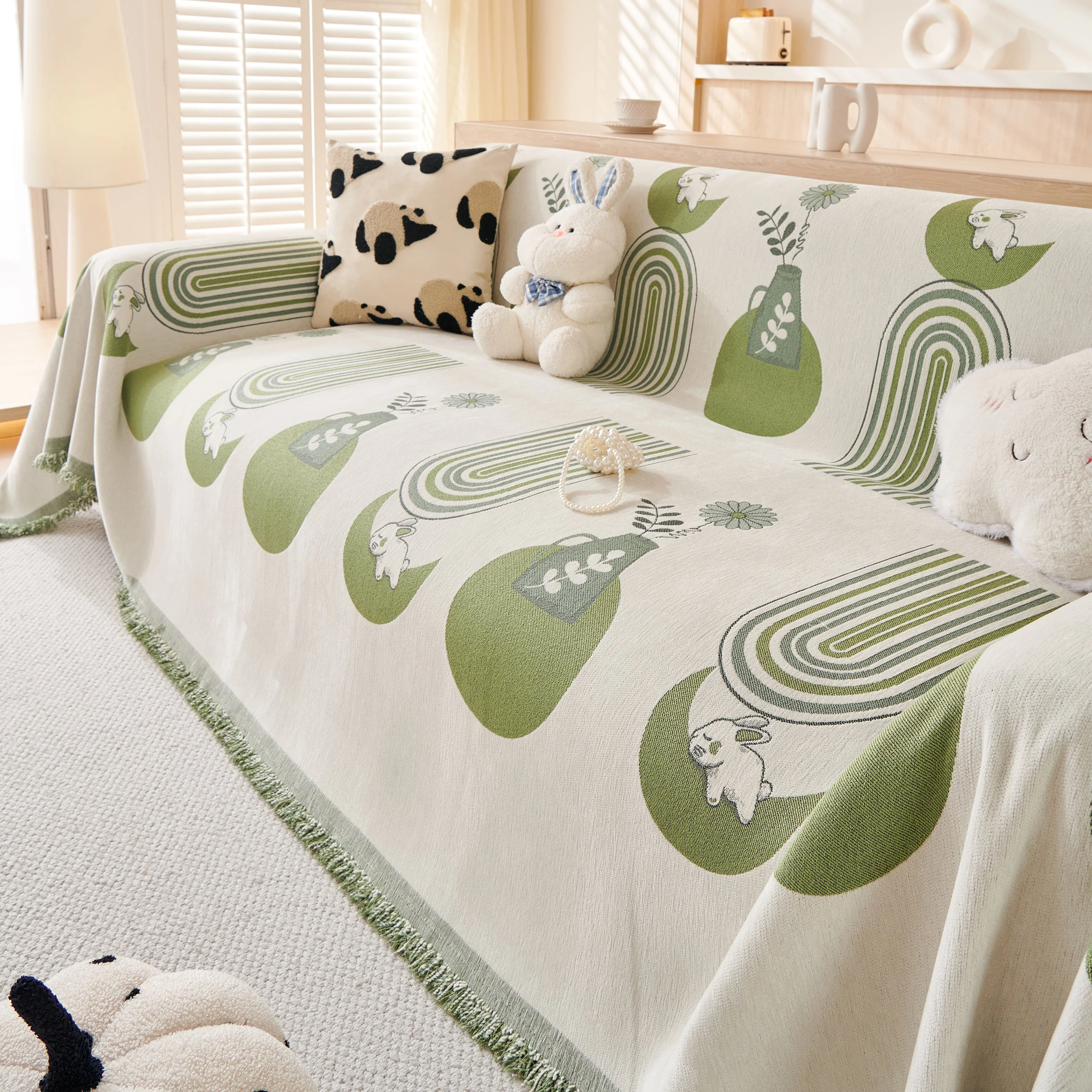 Decorative Throw Blankets for Couch Reversible Chenille Furniture Throw Covers for Sectional Sofa - Image 39