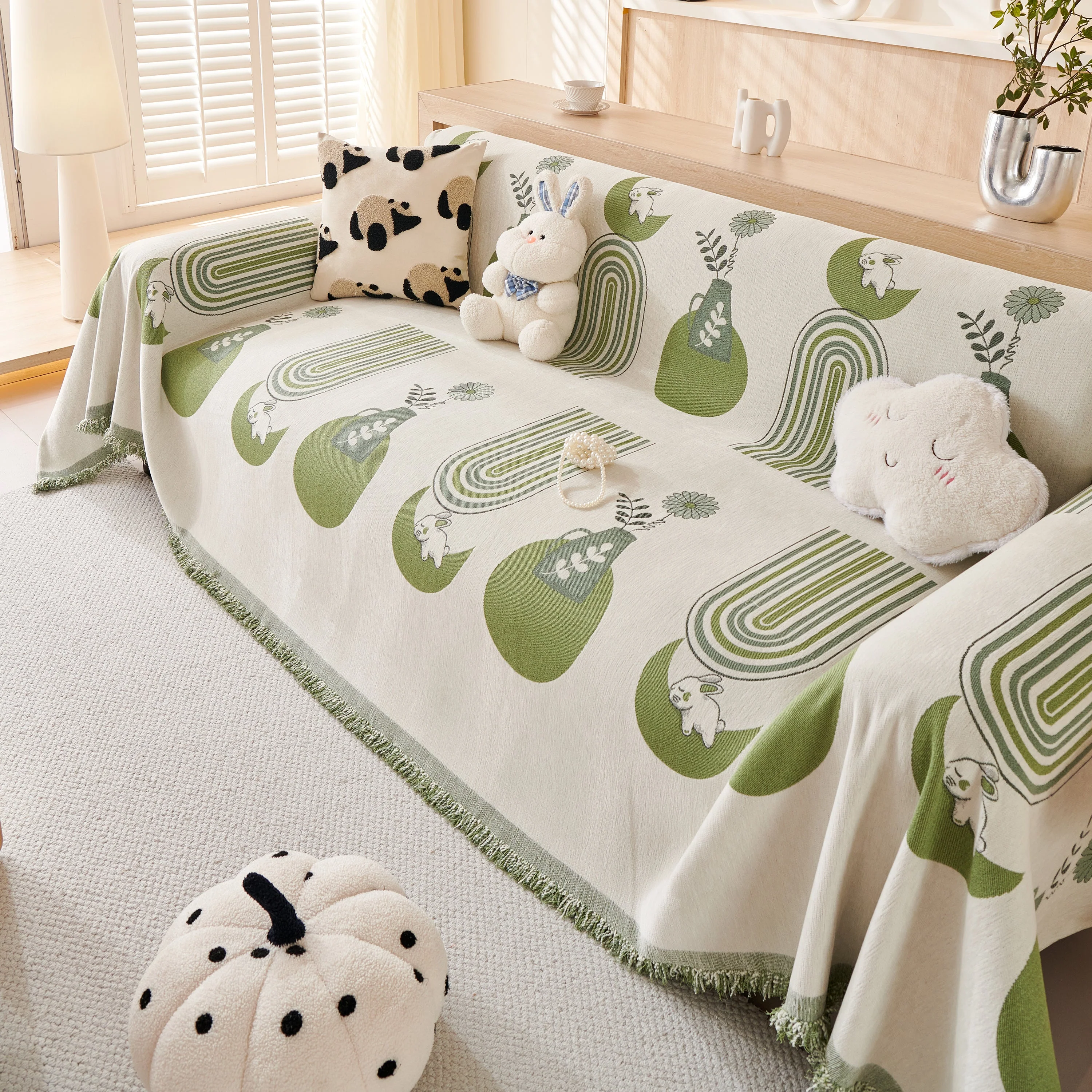 Decorative Throw Blankets for Couch Reversible Chenille Furniture Throw Covers for Sectional Sofa - Image 41