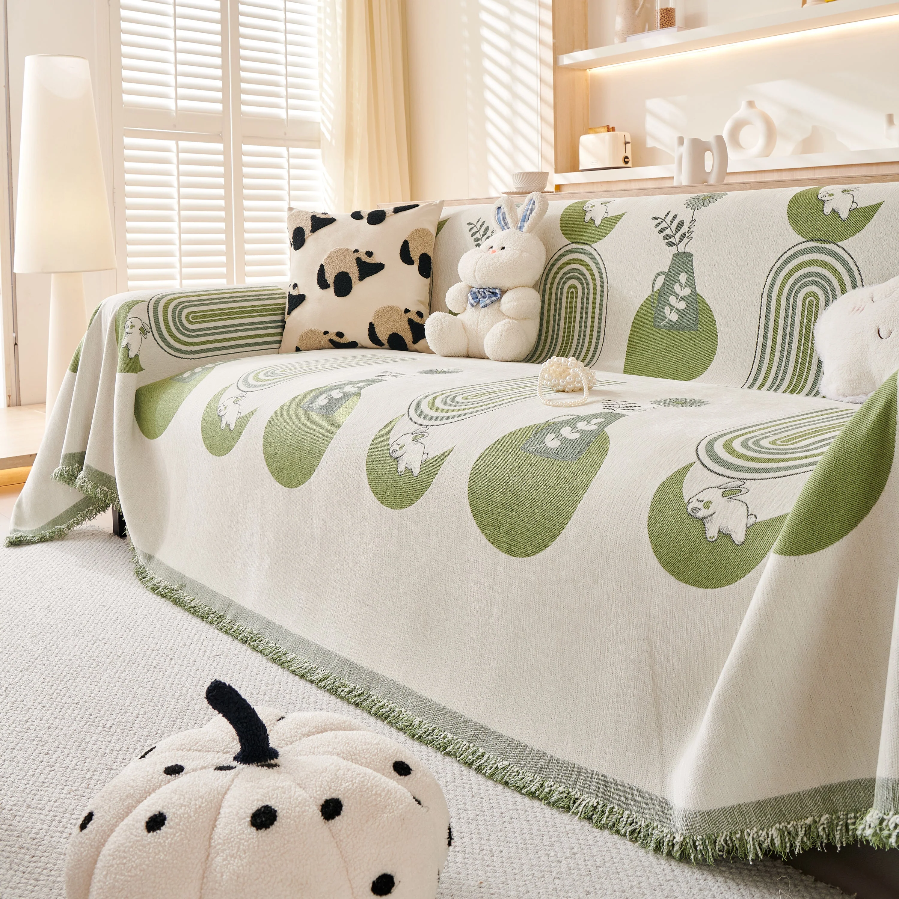 Decorative Throw Blankets for Couch Reversible Chenille Furniture Throw Covers for Sectional Sofa - Image 43
