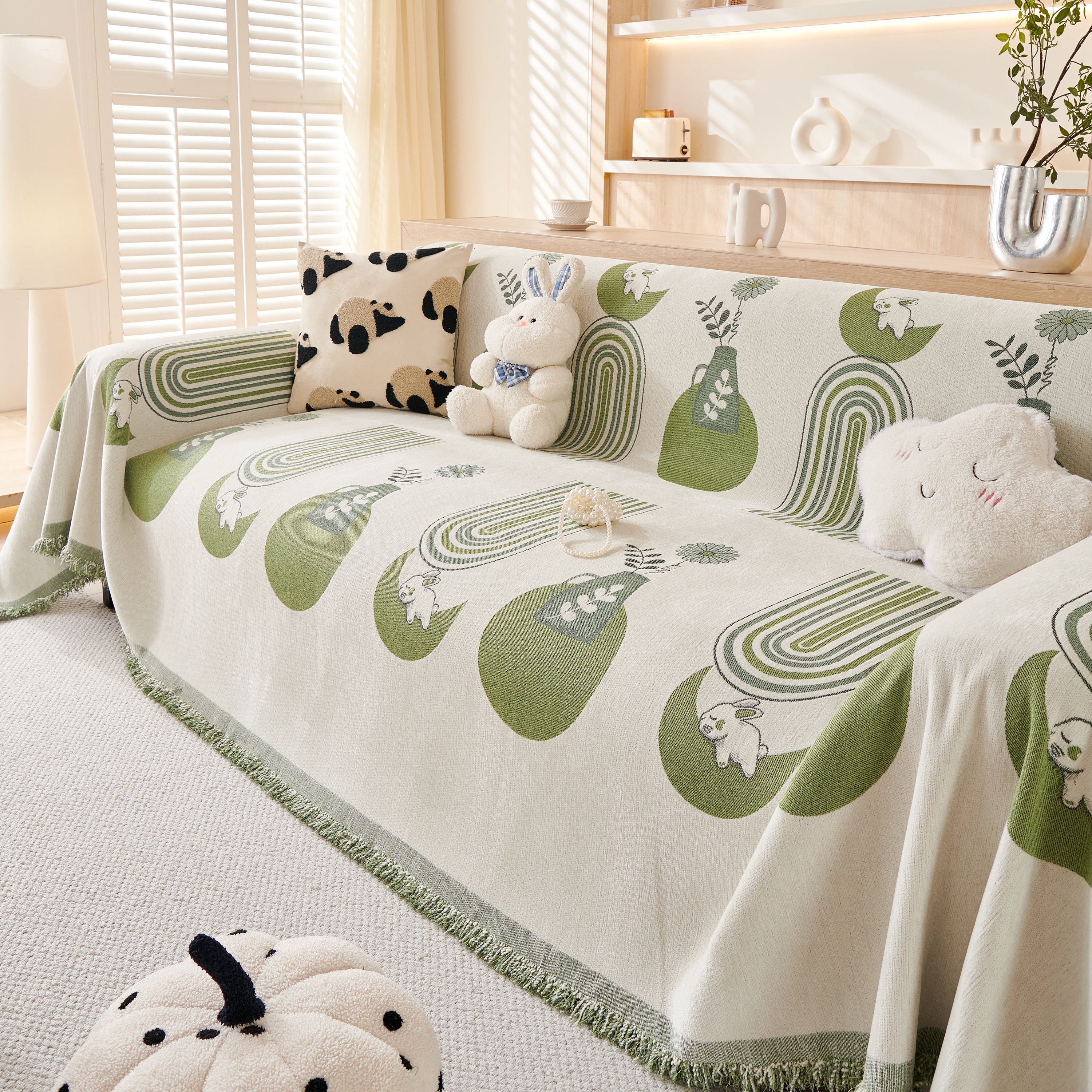 Decorative Throw Blankets for Couch Reversible Chenille Furniture Throw Covers for Sectional Sofa - Image 44