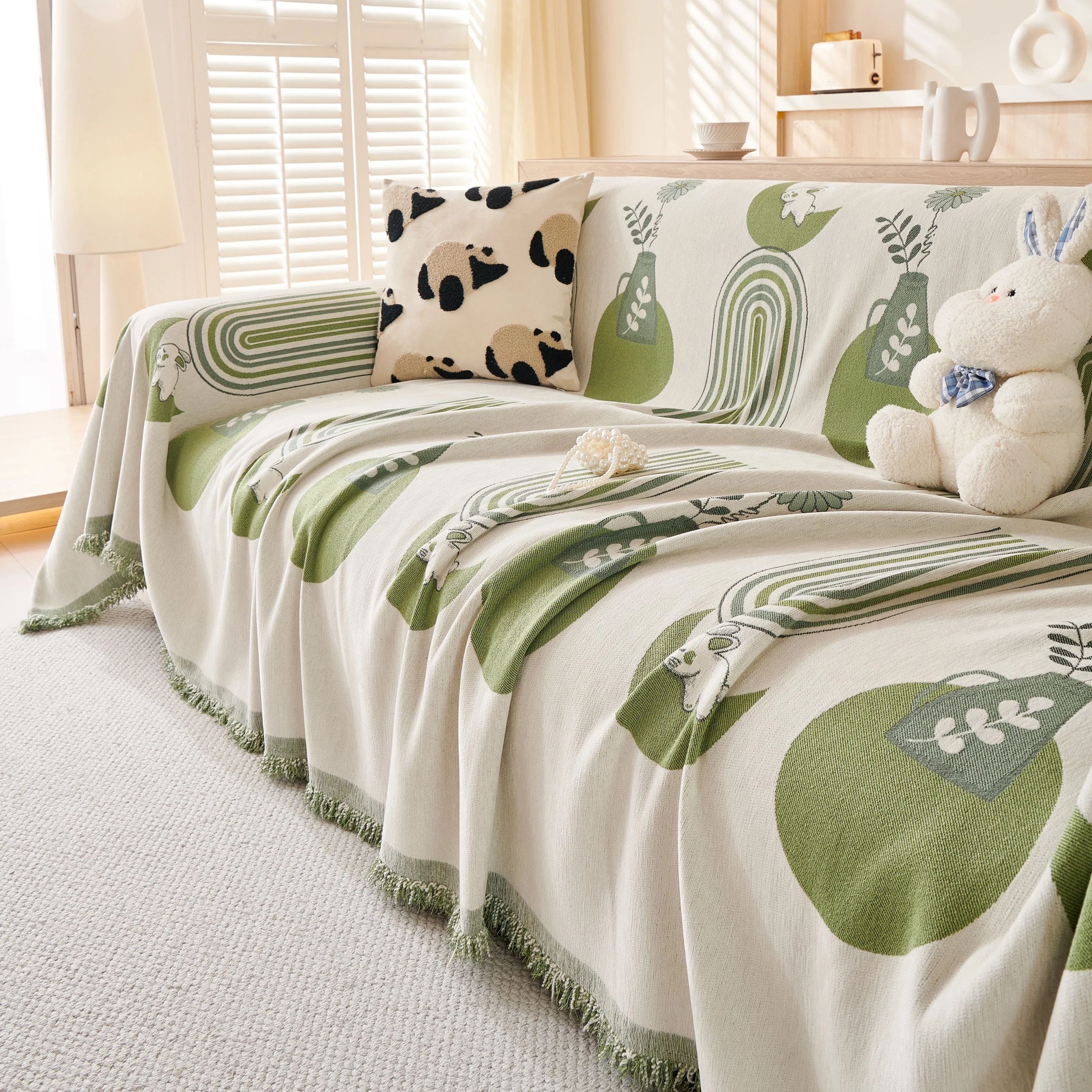 Decorative Throw Blankets for Couch Reversible Chenille Furniture Throw Covers for Sectional Sofa - Image 51