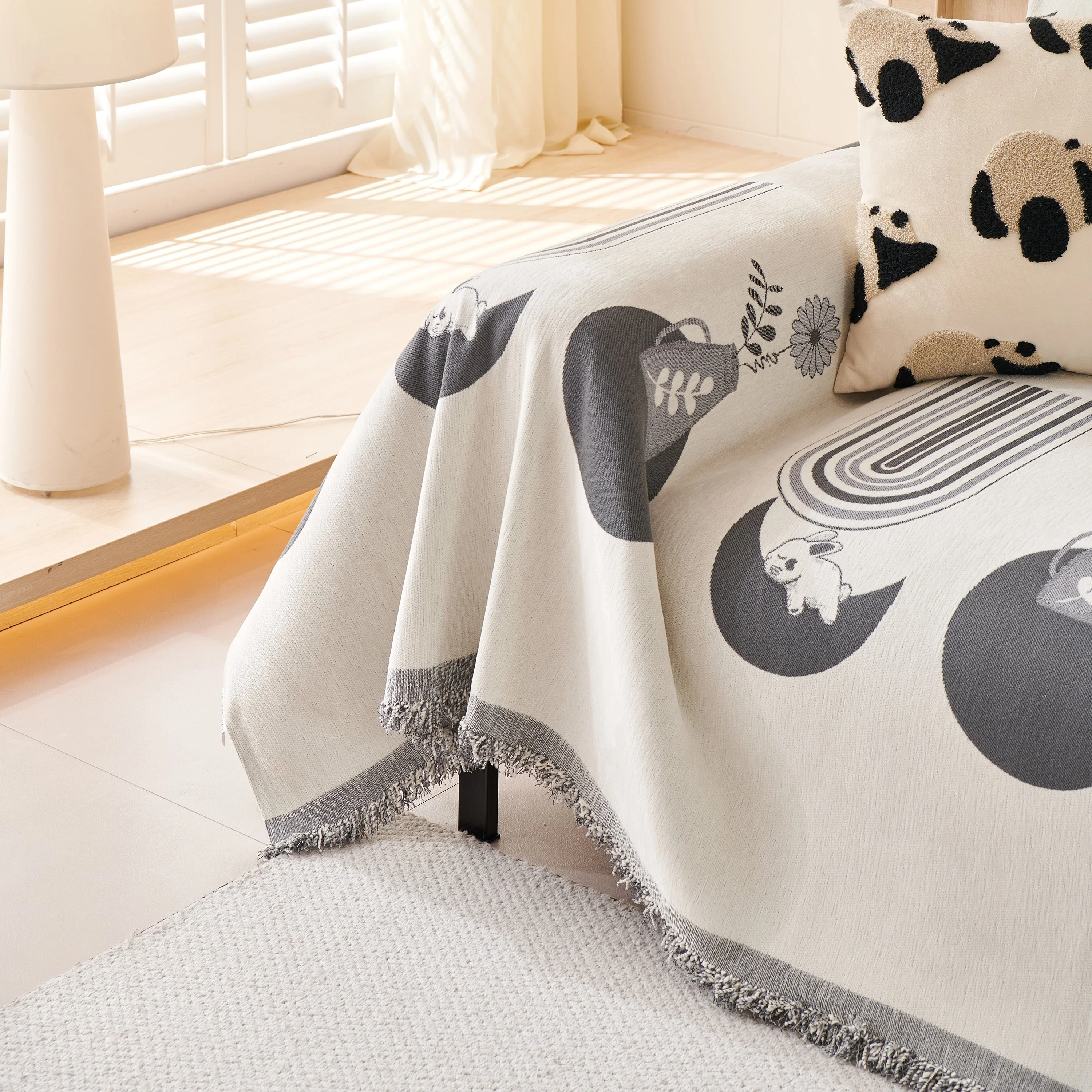 Decorative Throw Blankets for Couch Reversible Chenille Furniture Throw Covers for Sectional Sofa - Image 55