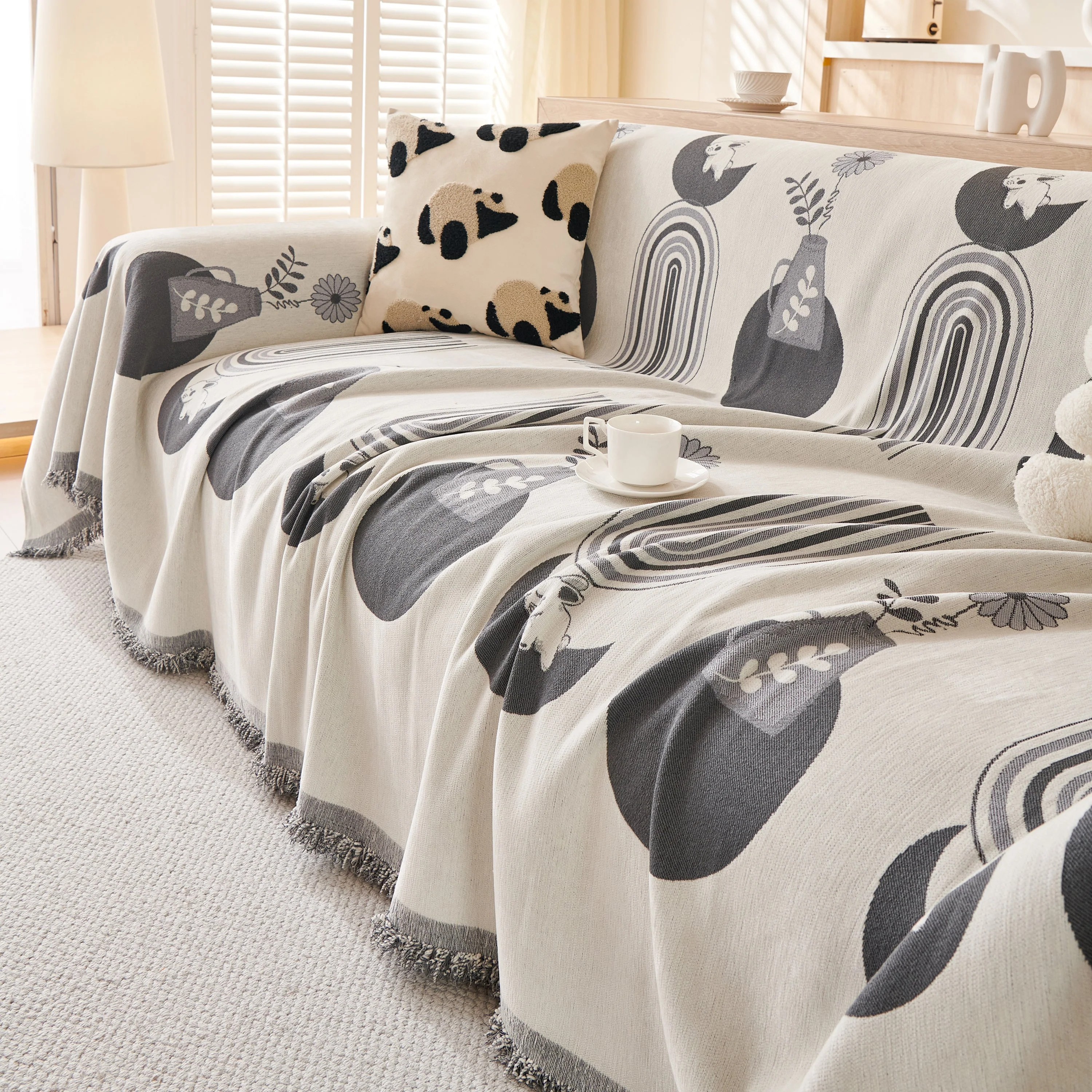 Decorative Throw Blankets for Couch Reversible Chenille Furniture Throw Covers for Sectional Sofa - Image 58
