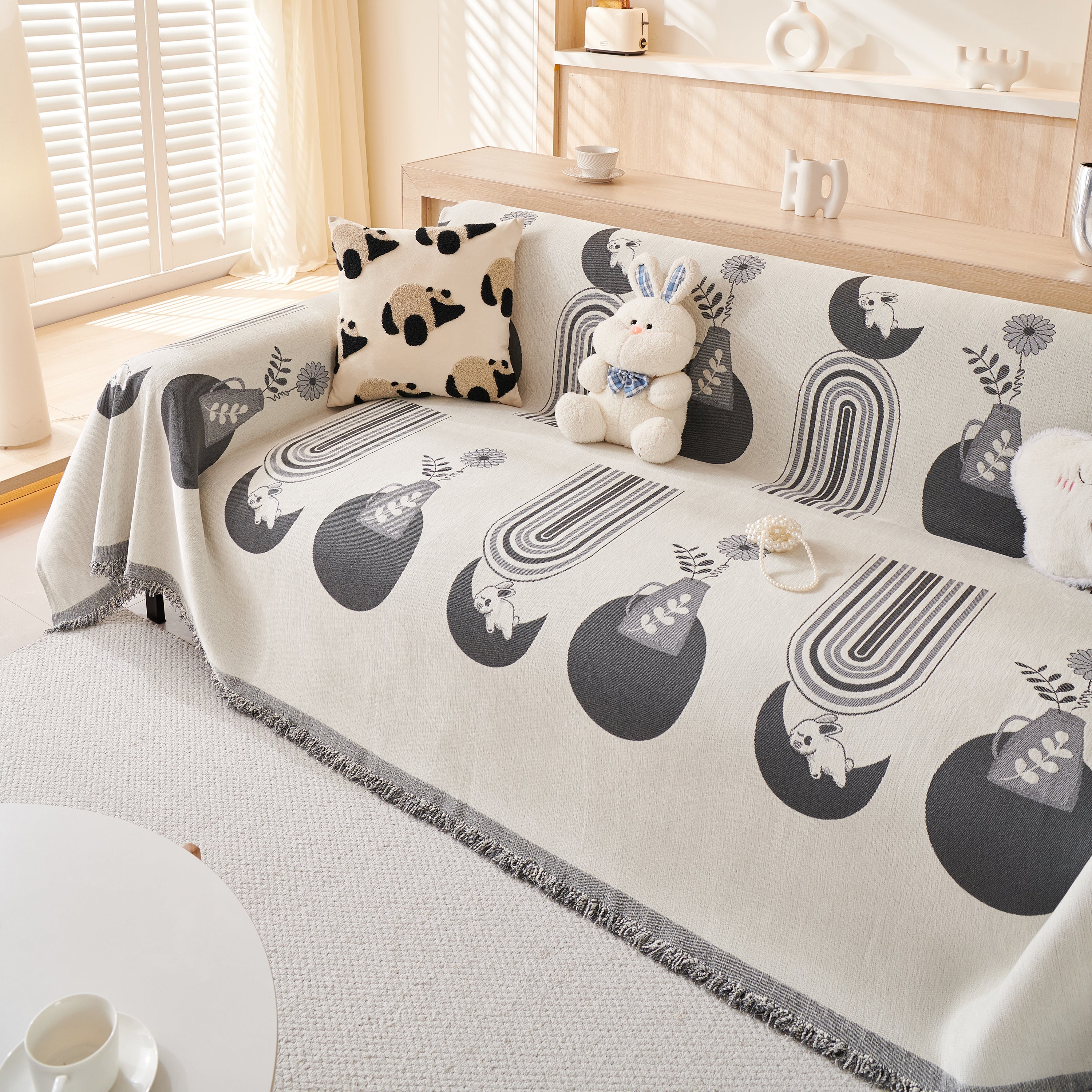 Decorative Throw Blankets for Couch Reversible Chenille Furniture Throw Covers for Sectional Sofa - Image 59