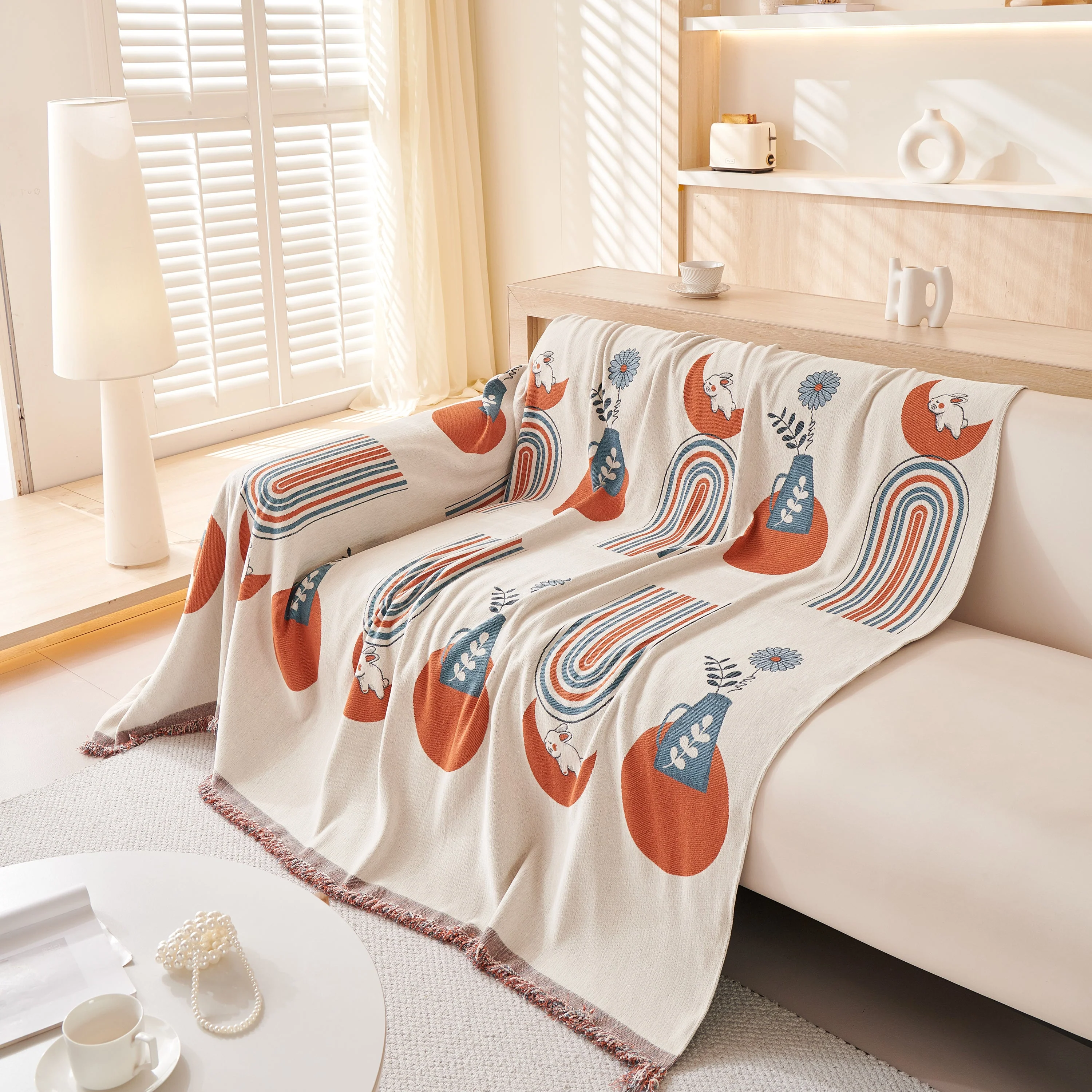 Decorative Throw Blankets for Couch Reversible Chenille Furniture Throw Covers for Sectional Sofa - Image 6
